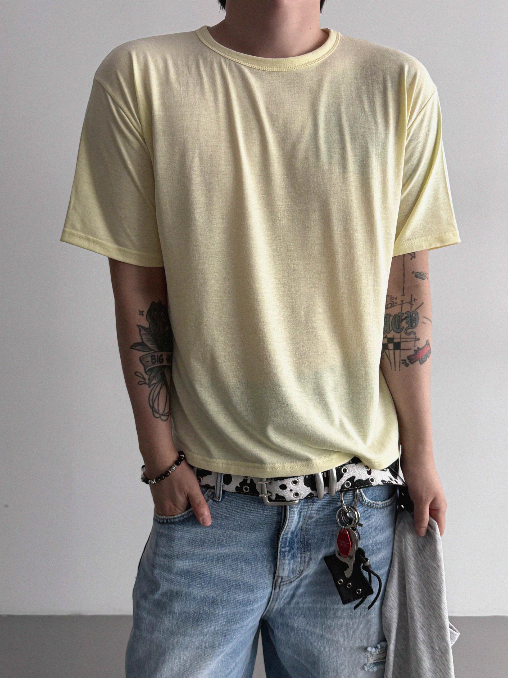 Silk layered crop half t