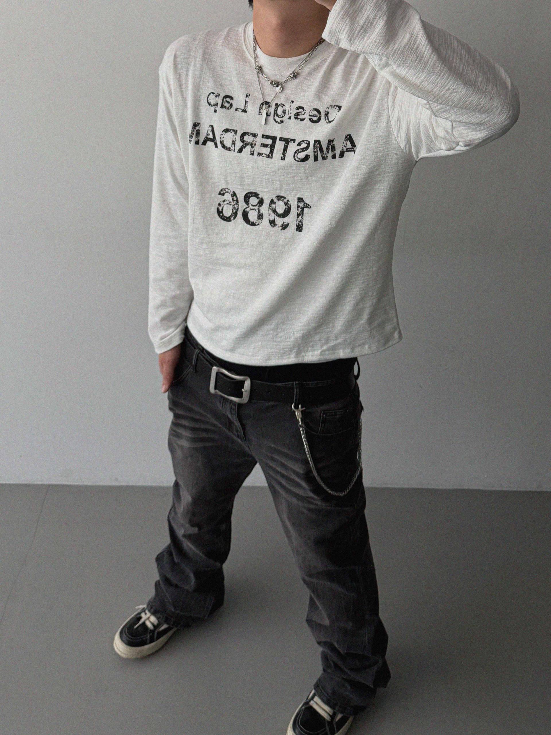 Lap slub crop t