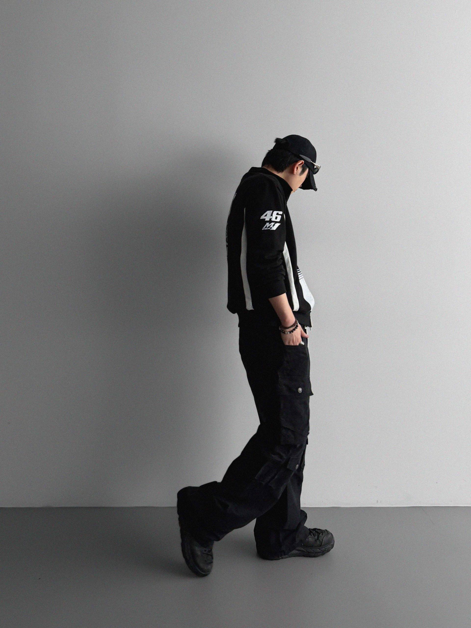 Racing print zip-up