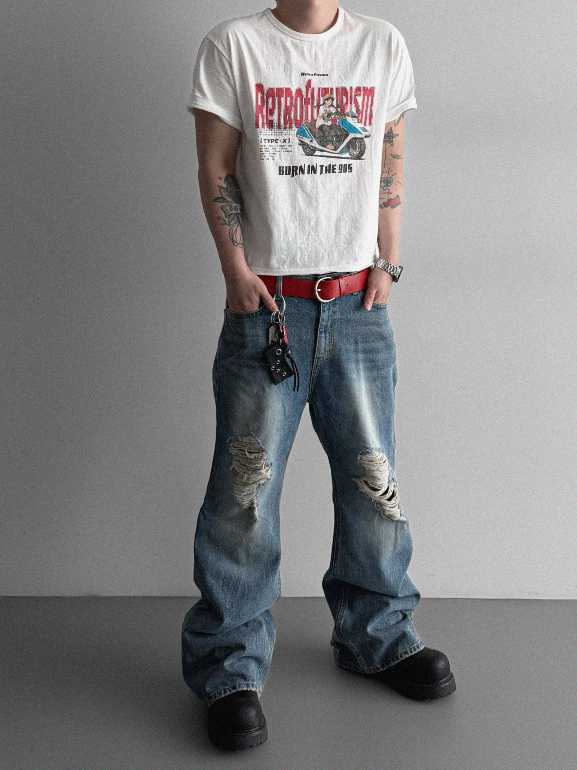 Fusion cutoff crop half t