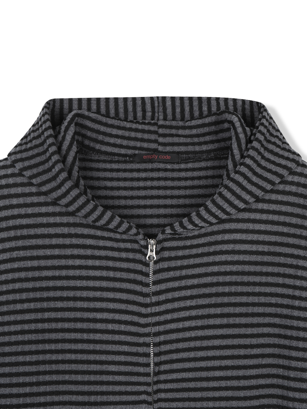 Jenny stripe crop hood zip-up