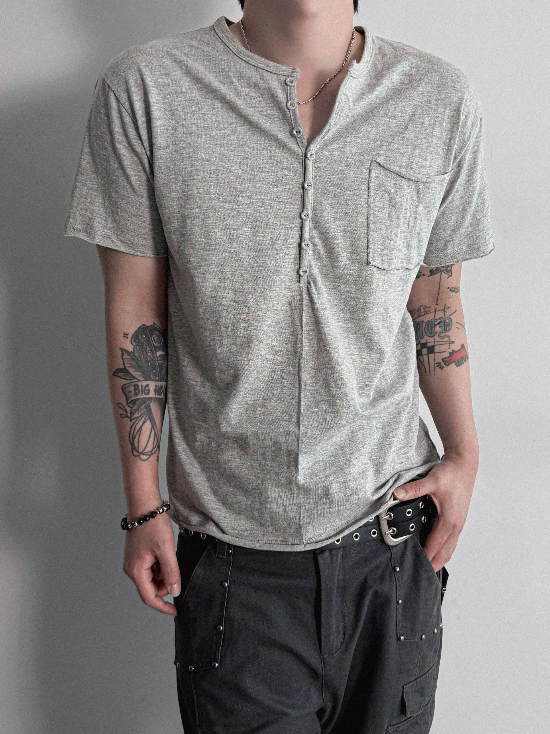 Burton slab henley neck half t