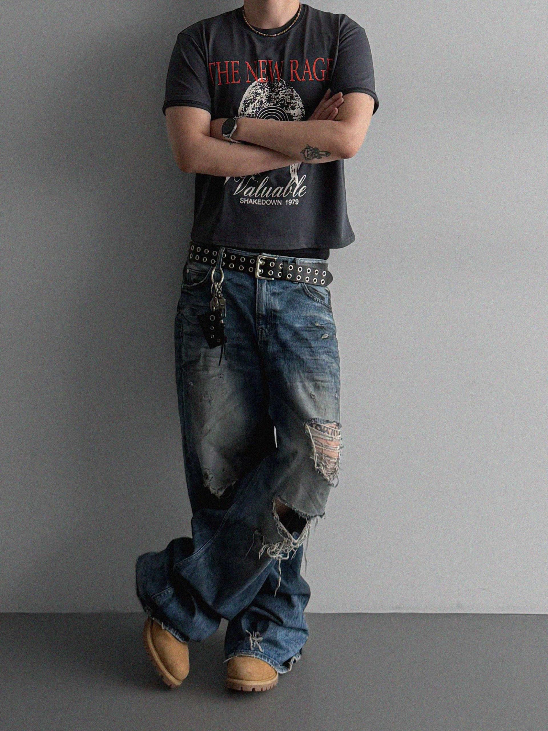 New rage crop half t