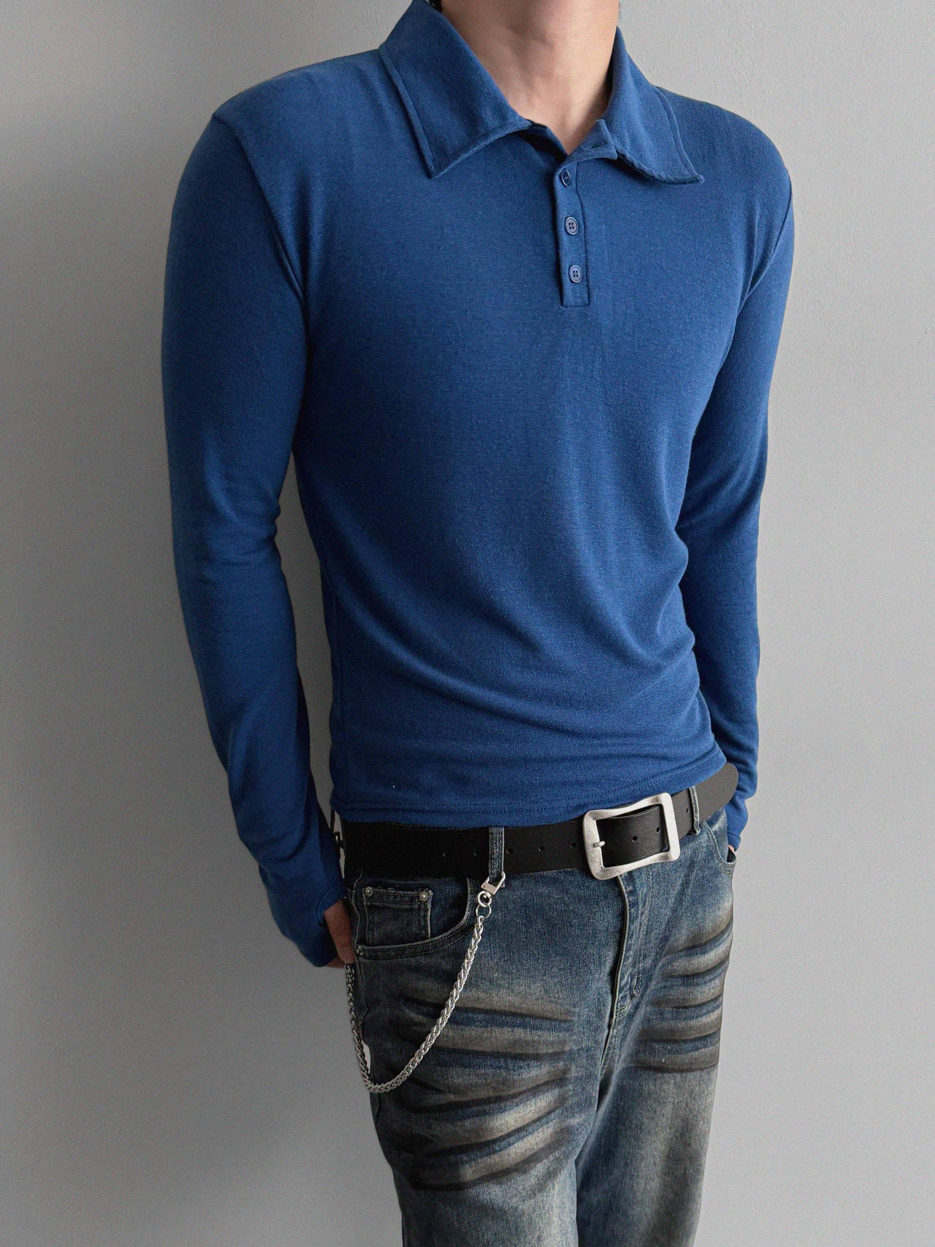 Blank slim warmer collar t