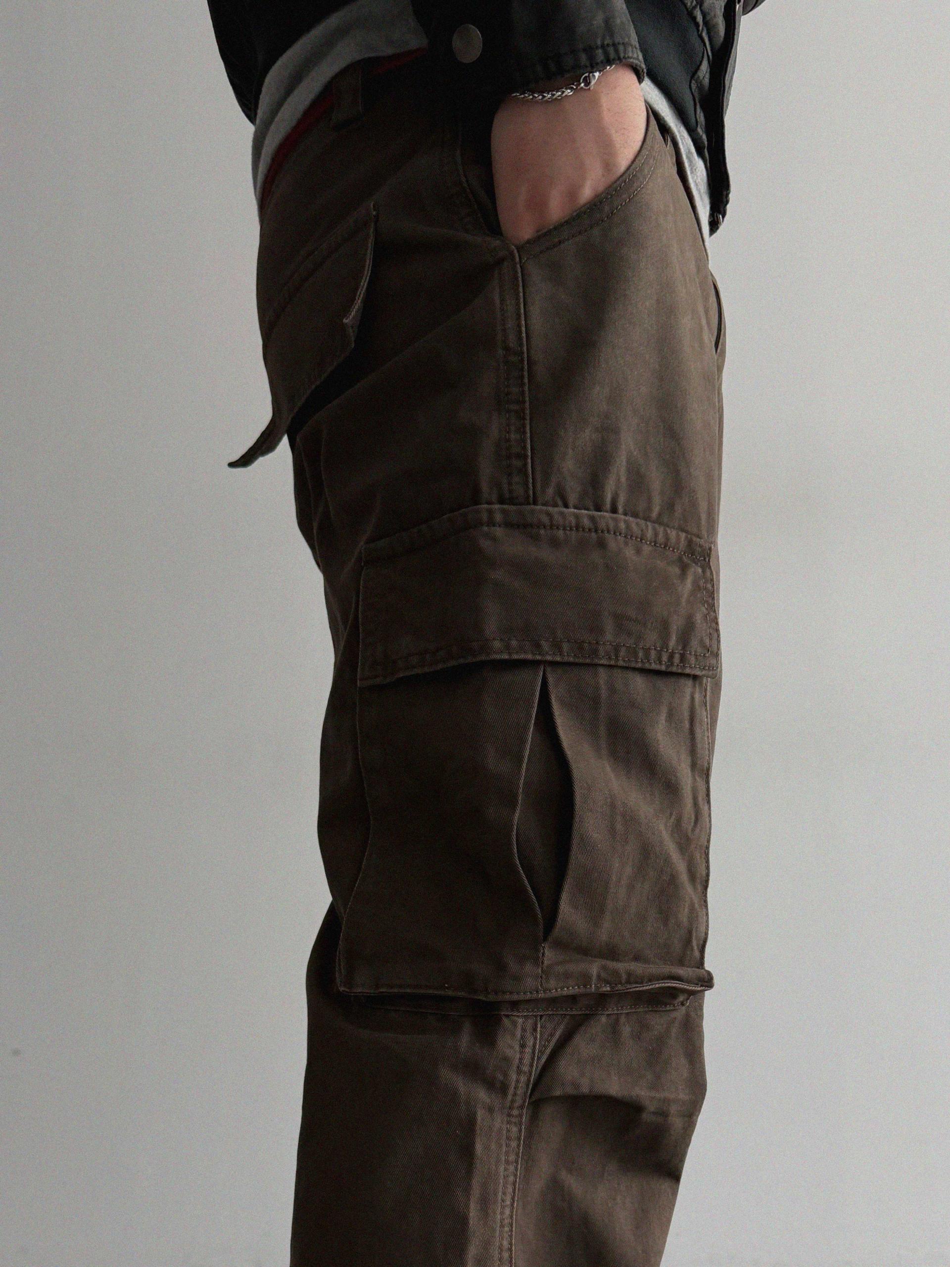 Flare deep dyed cargo pants