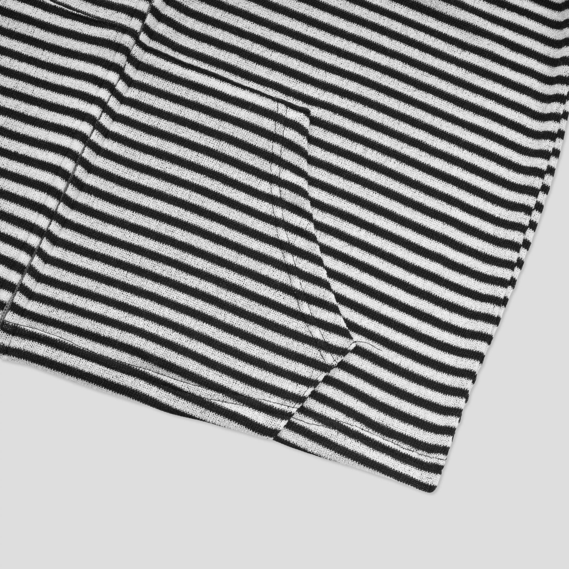 Seide stripe crop hood zip-up