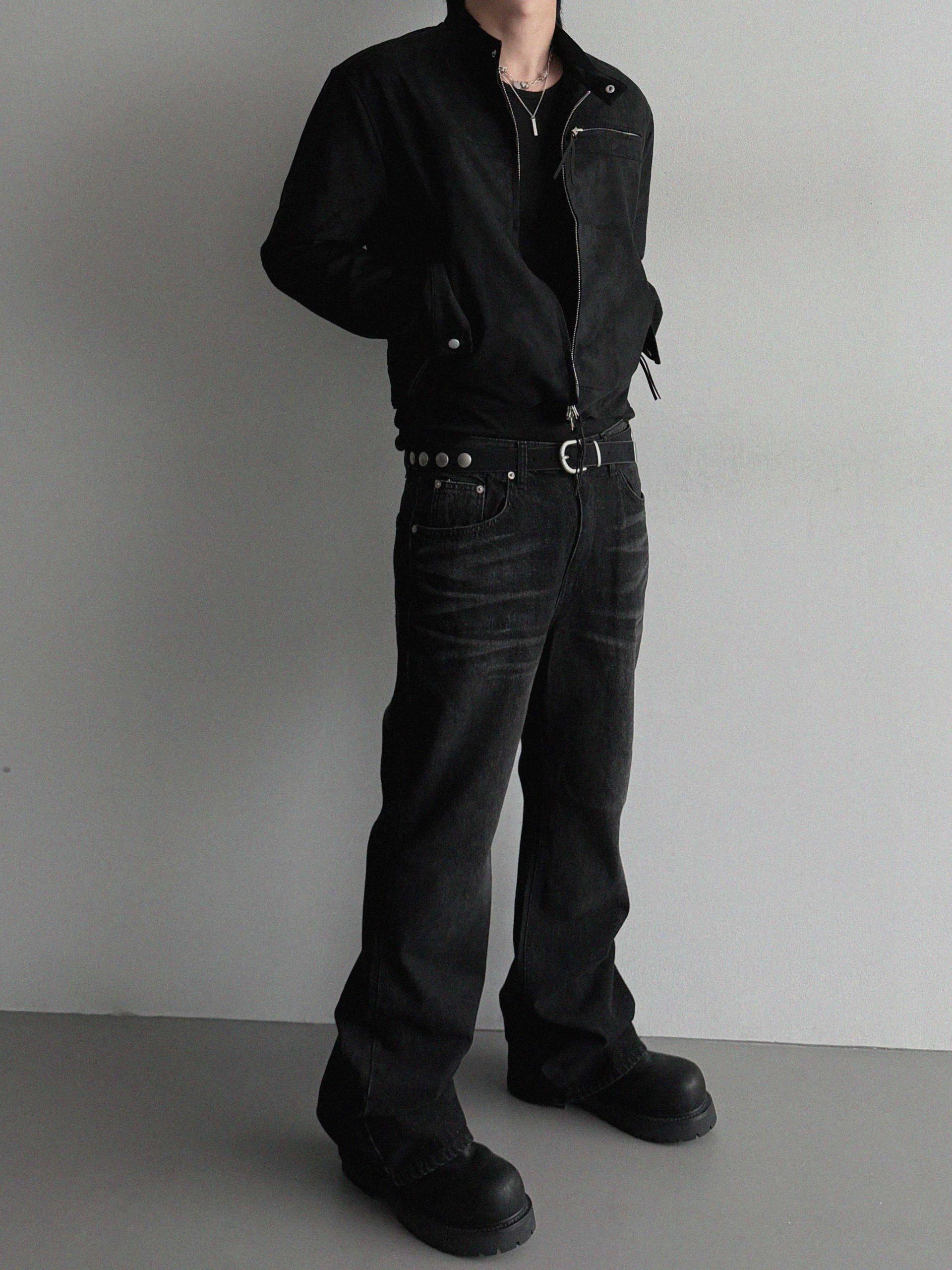 Deep Brush Flare Denim Pants