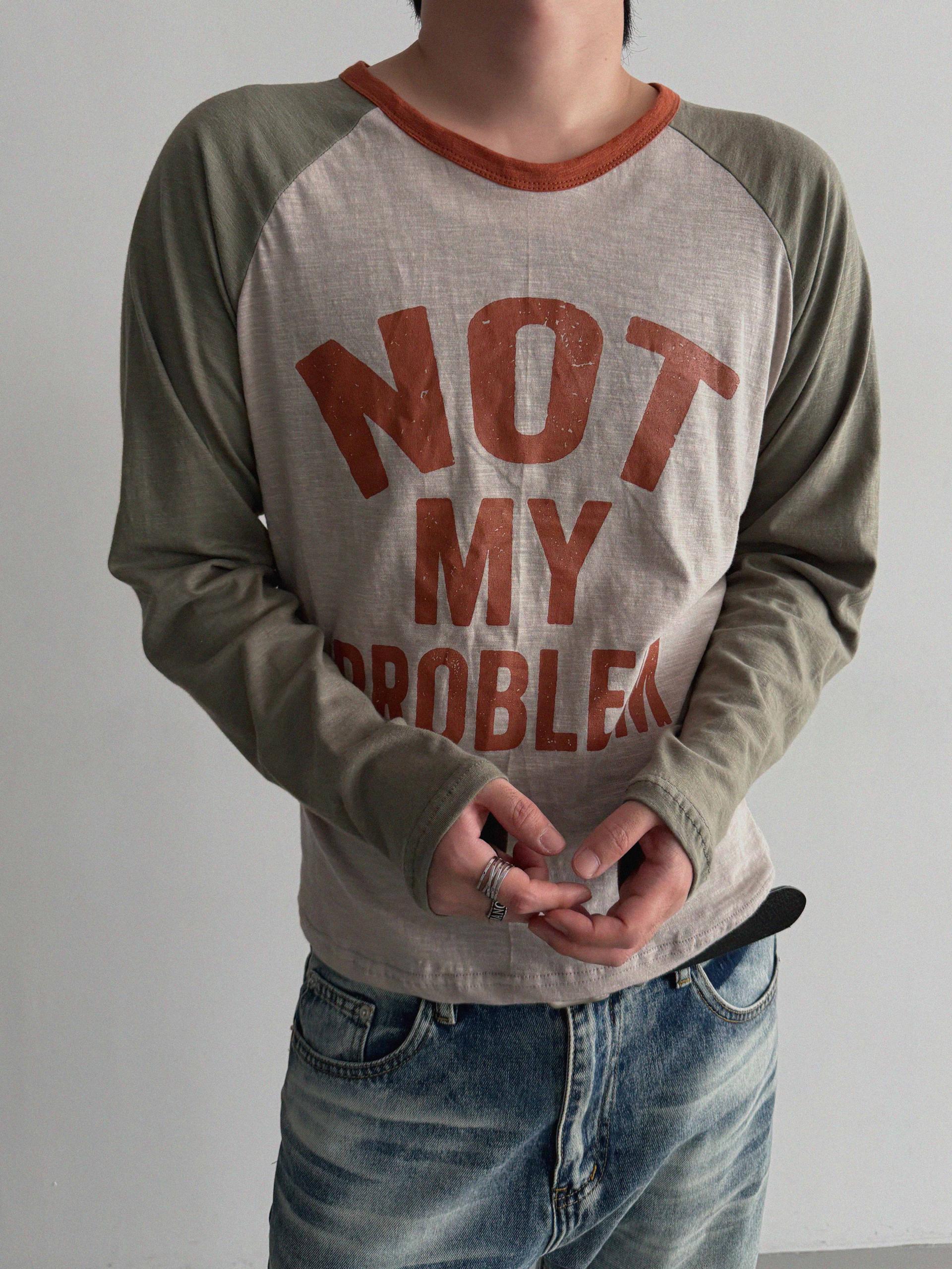 Not raglan ringer crop t