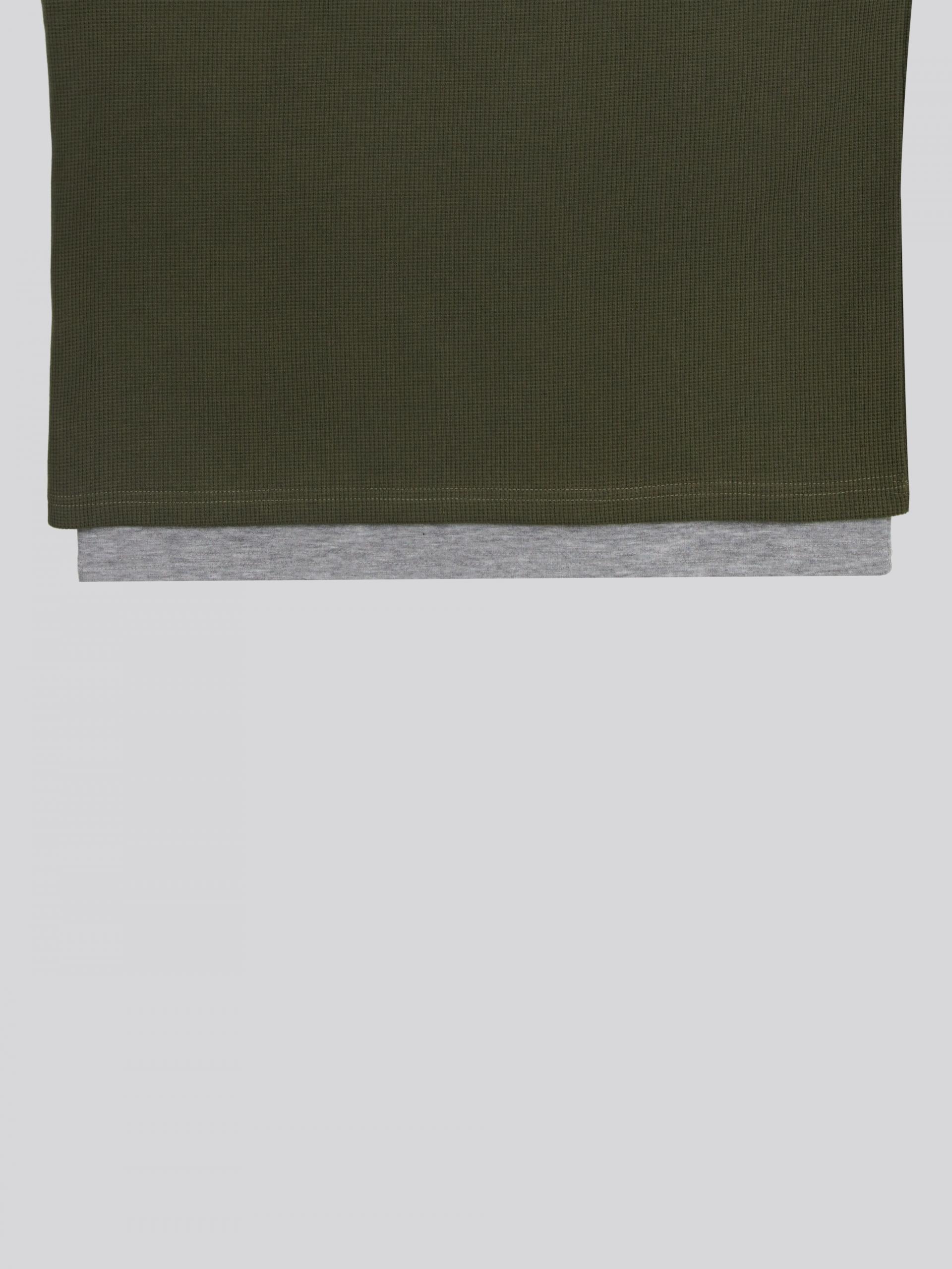 Lettering layer waffle crop sleeveless