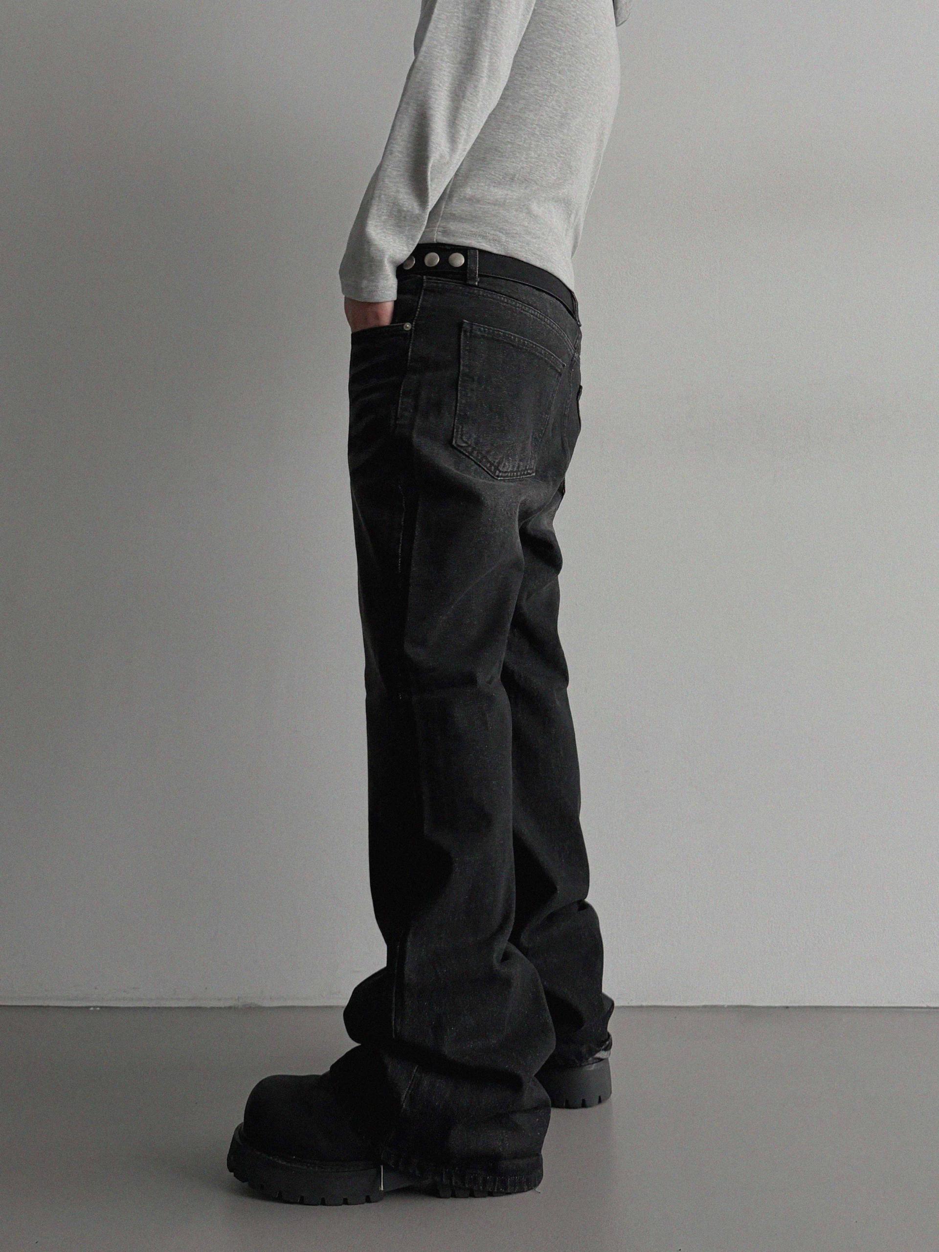 Deep Brush Flare Denim Pants