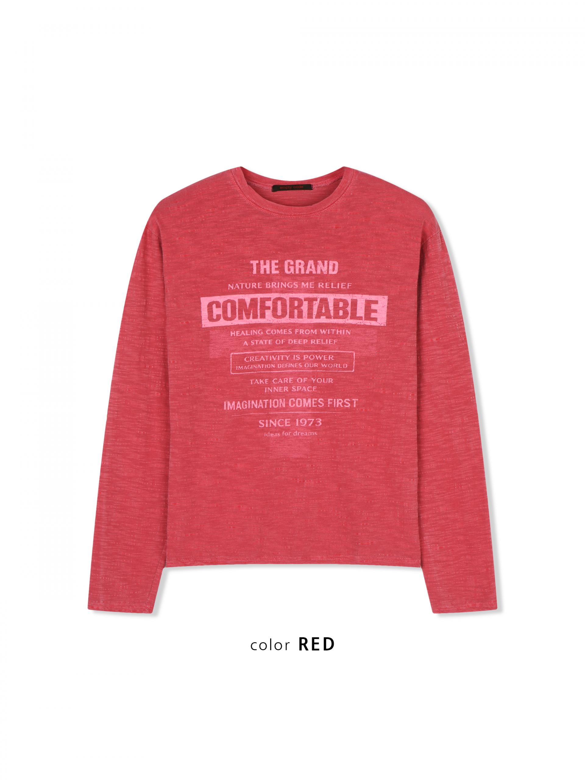 Comfort pigment slub slim t