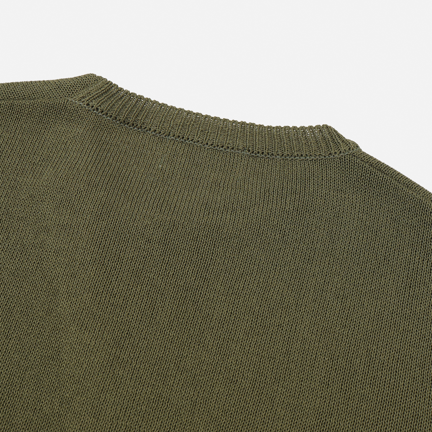 Slit button linen knit