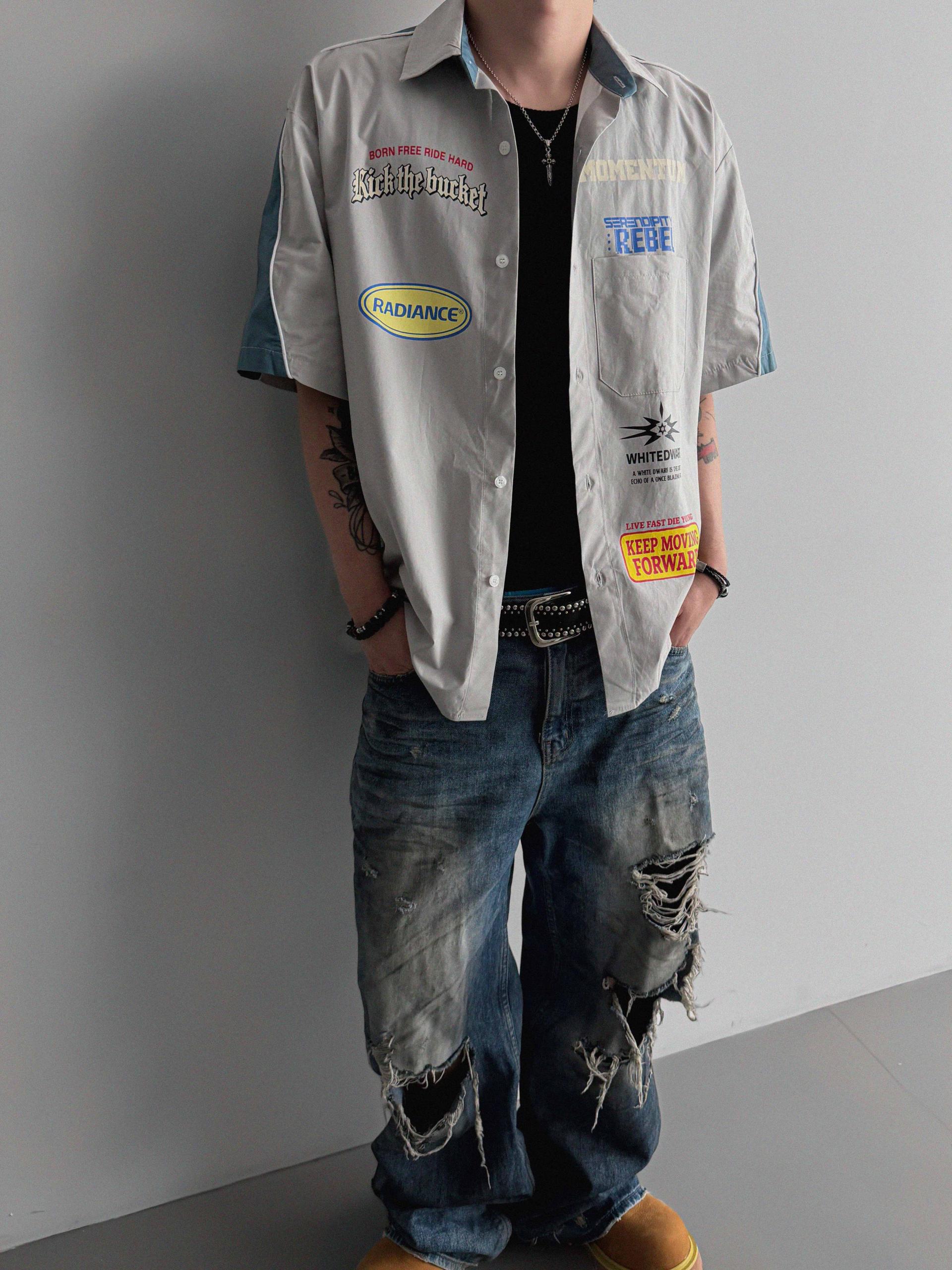 Mechanic over half shirt