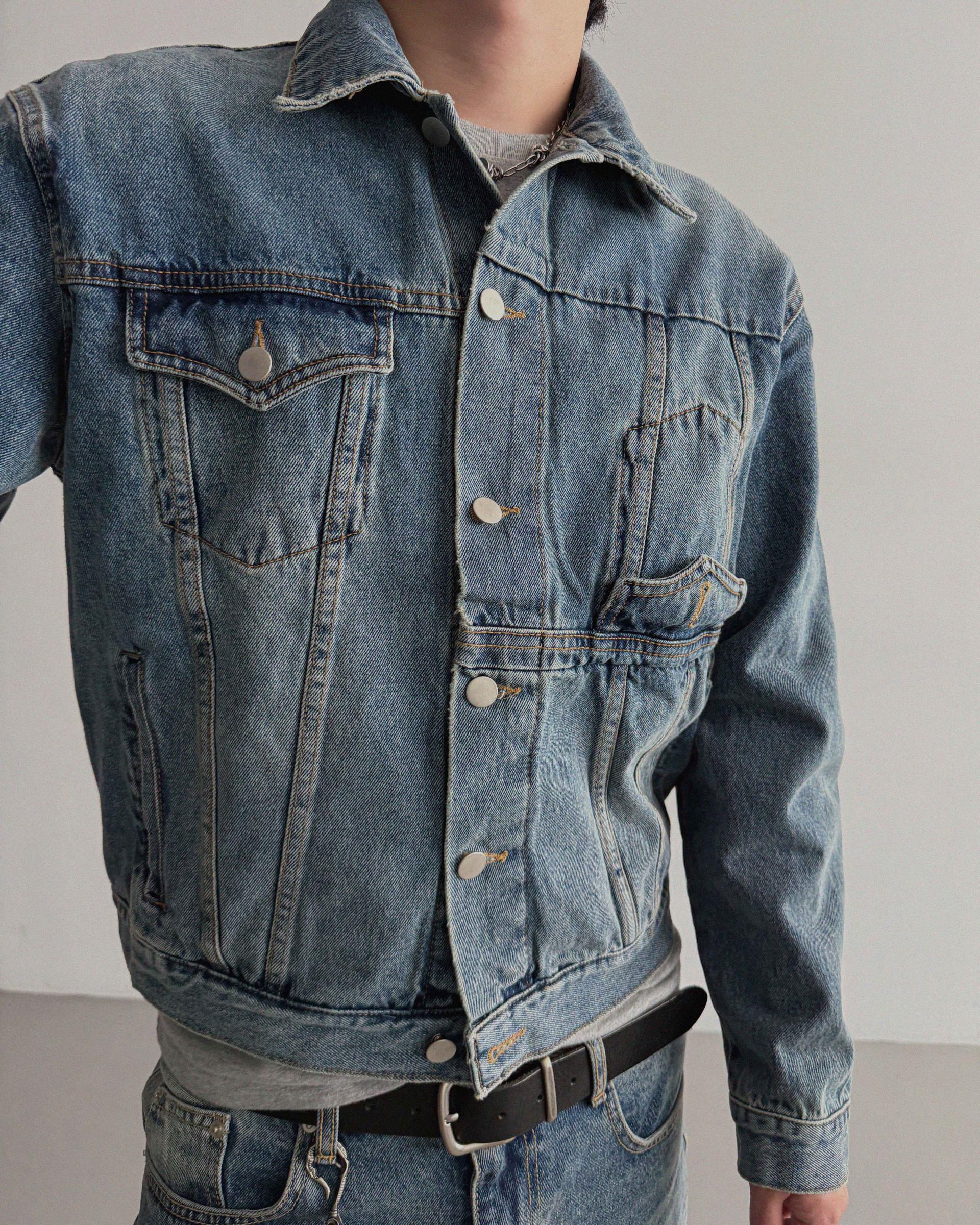 Mabel reverse crop denim jacket