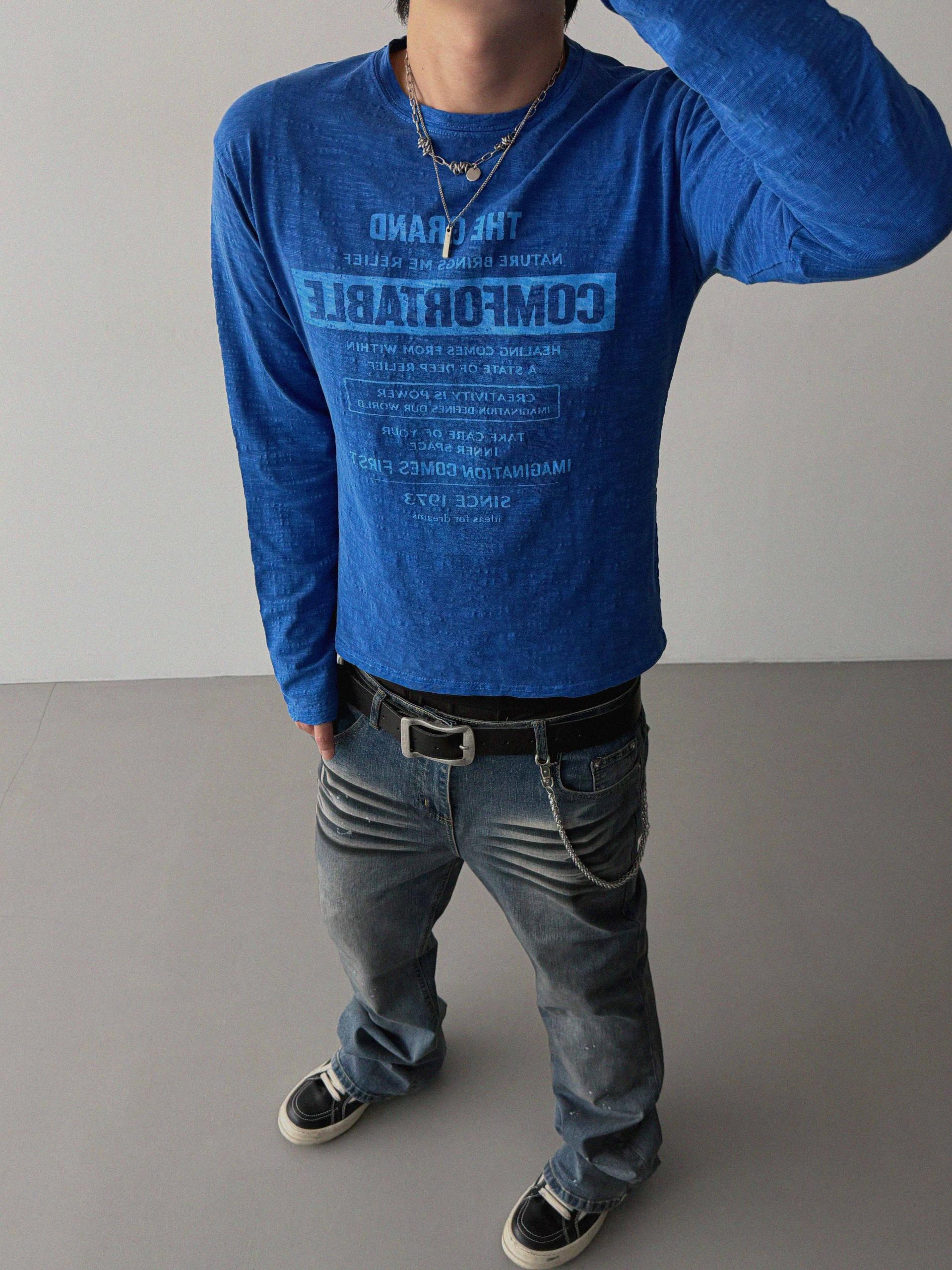 Comfort pigment slub slim t