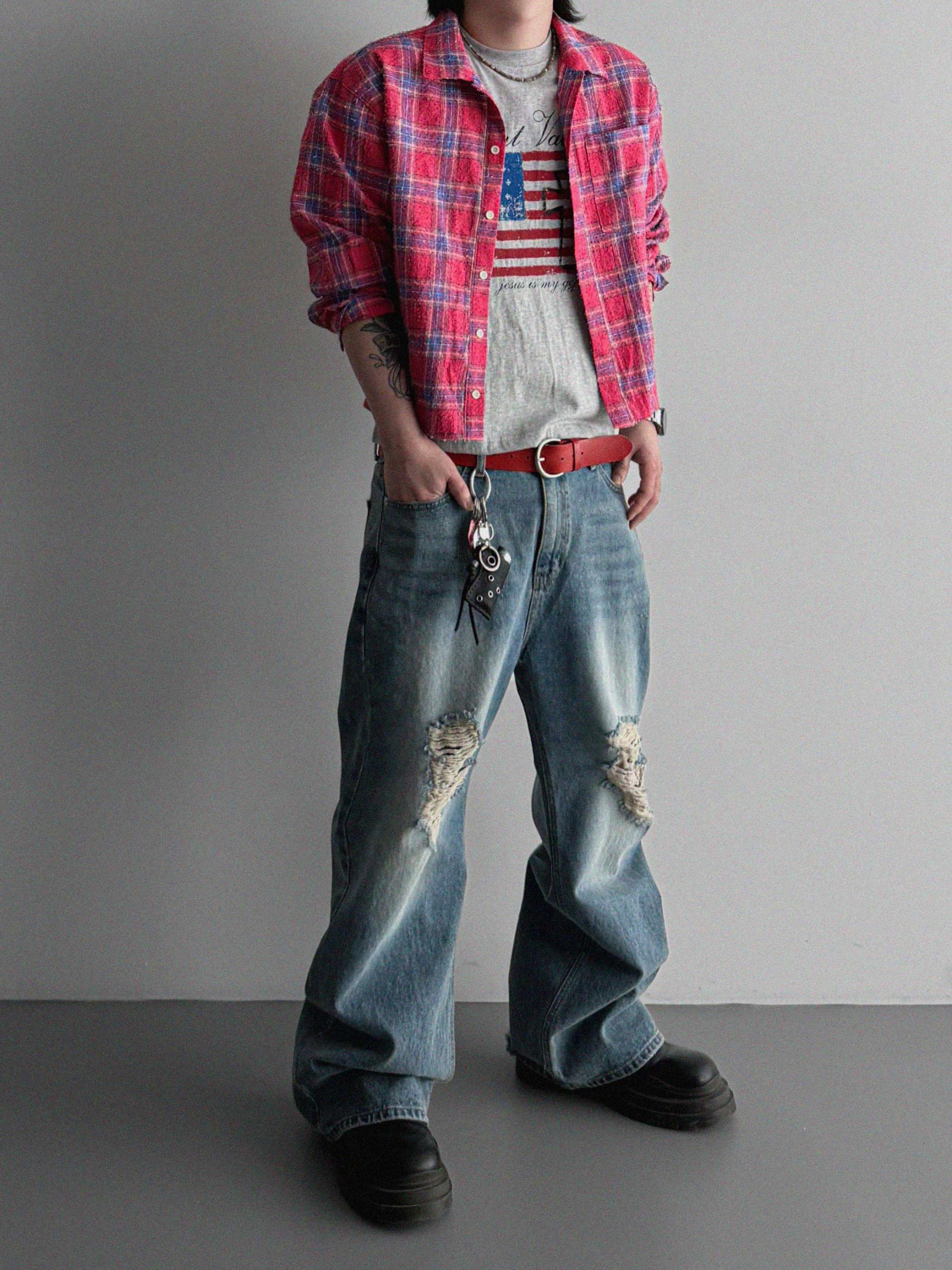 Nova crop check shirt