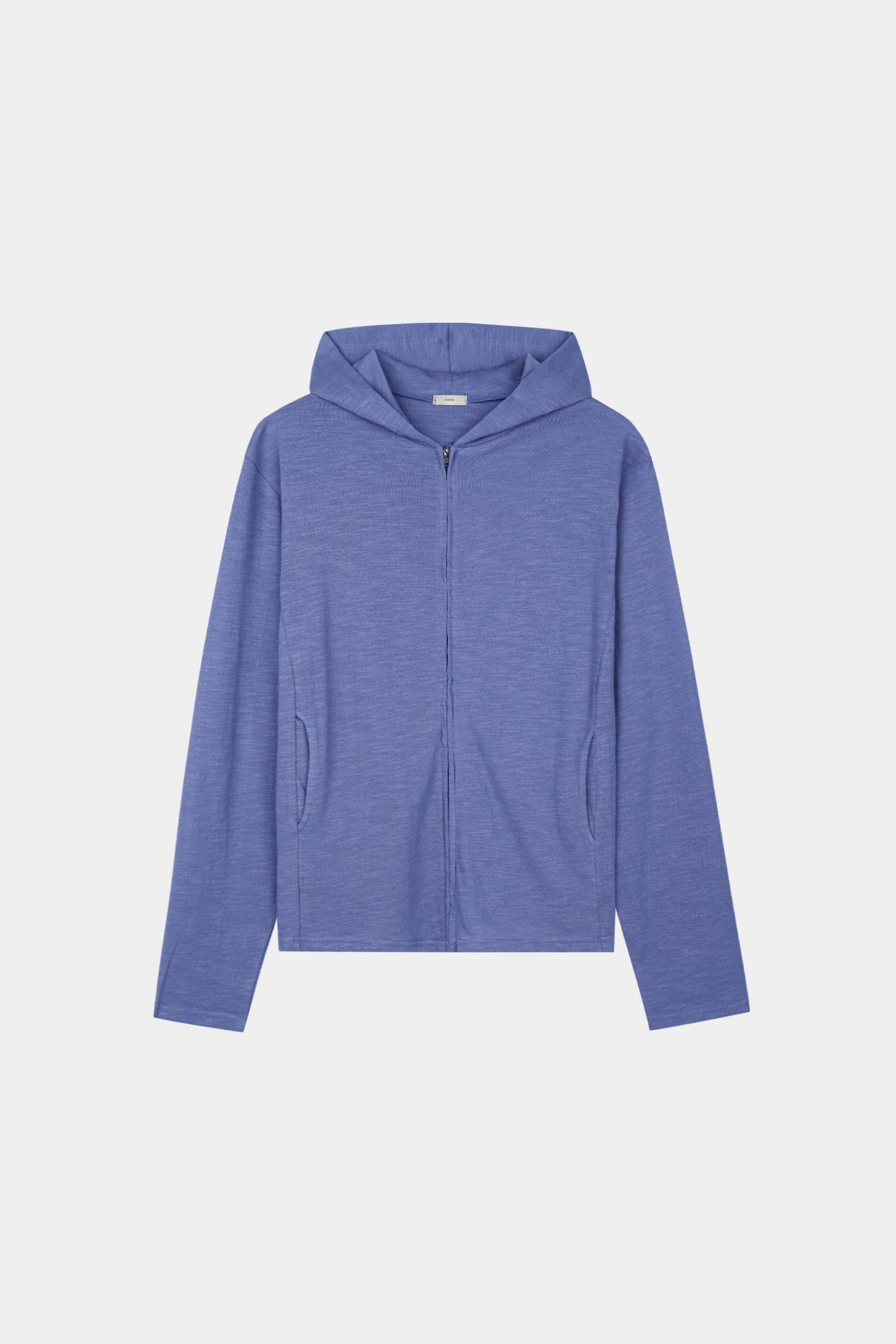 Heize crop hood zip-up