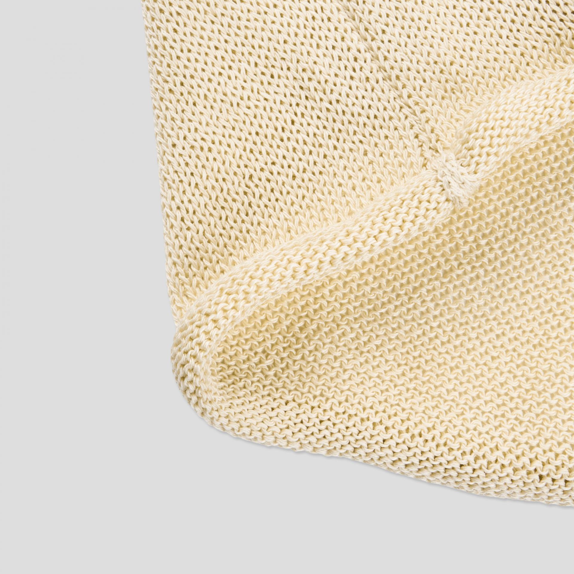 Summer henley neck see-through knit