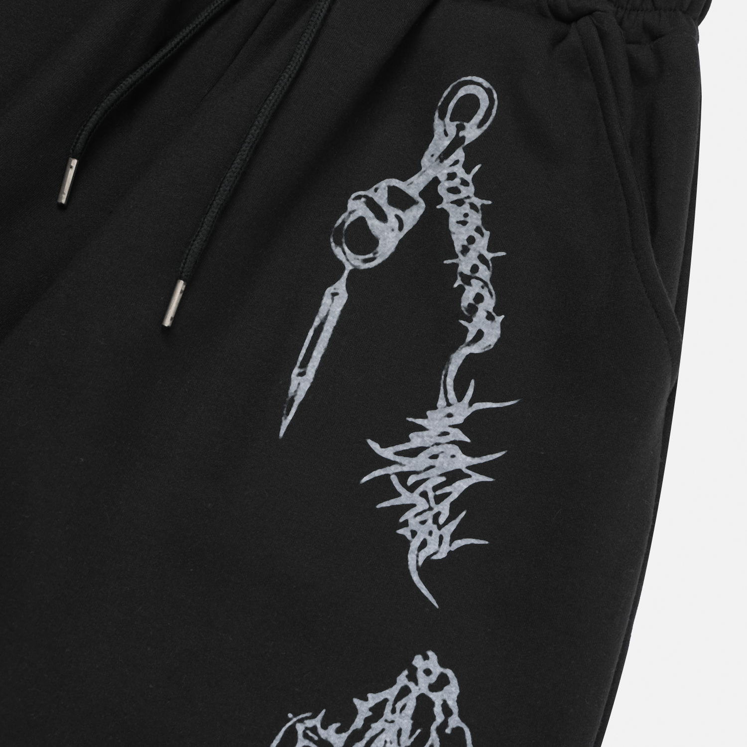 Keyring printed wide sweat pants