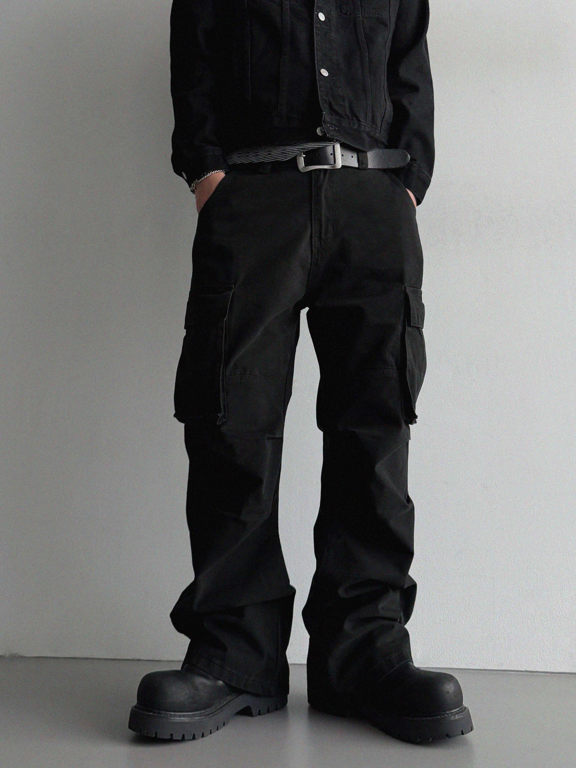 Flare deep dyed cargo pants