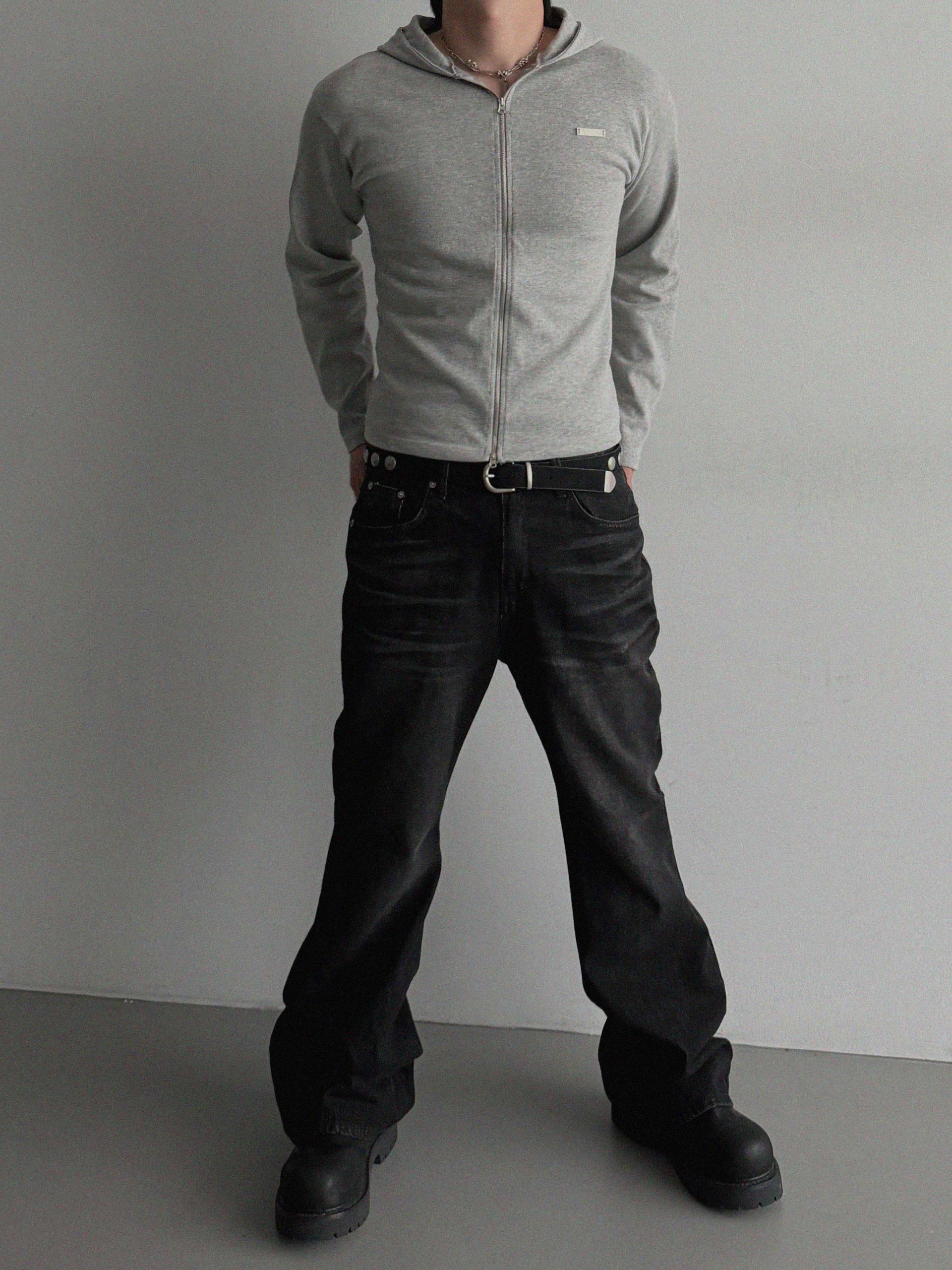 Deep Brush Flare Denim Pants