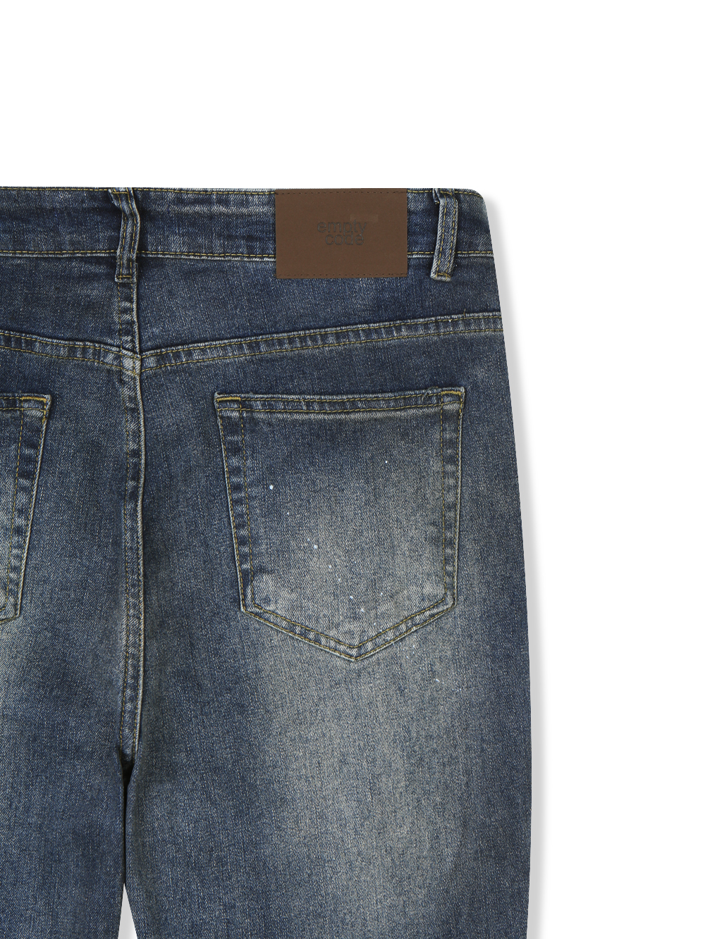 Dirty washed sagging flare jeans