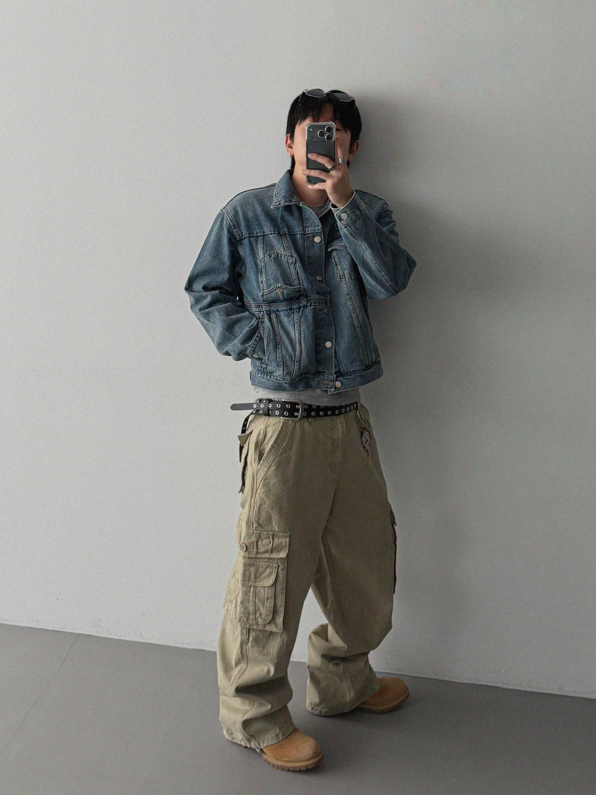 Mabel reverse crop denim jacket