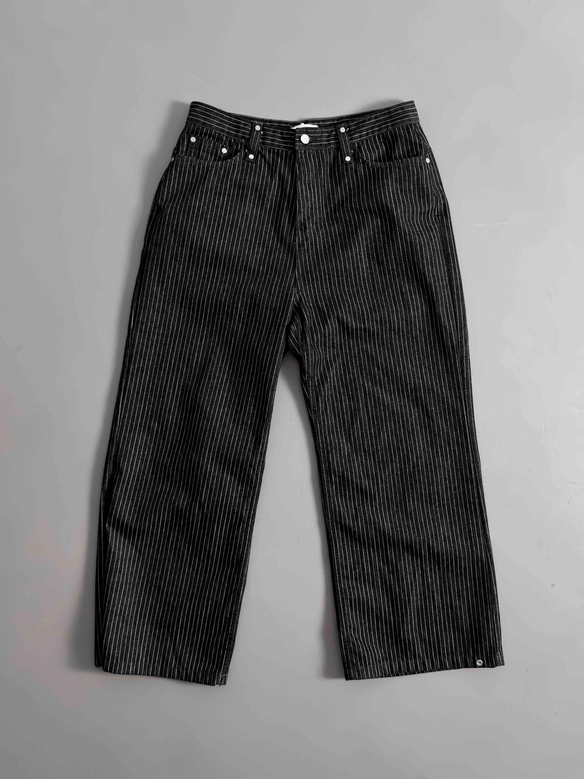 Stripe rivet non-faded pants