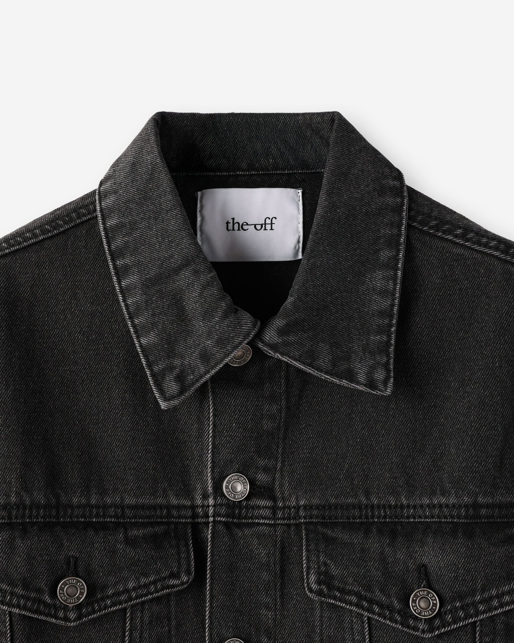 Shadow knit denim crop jacket