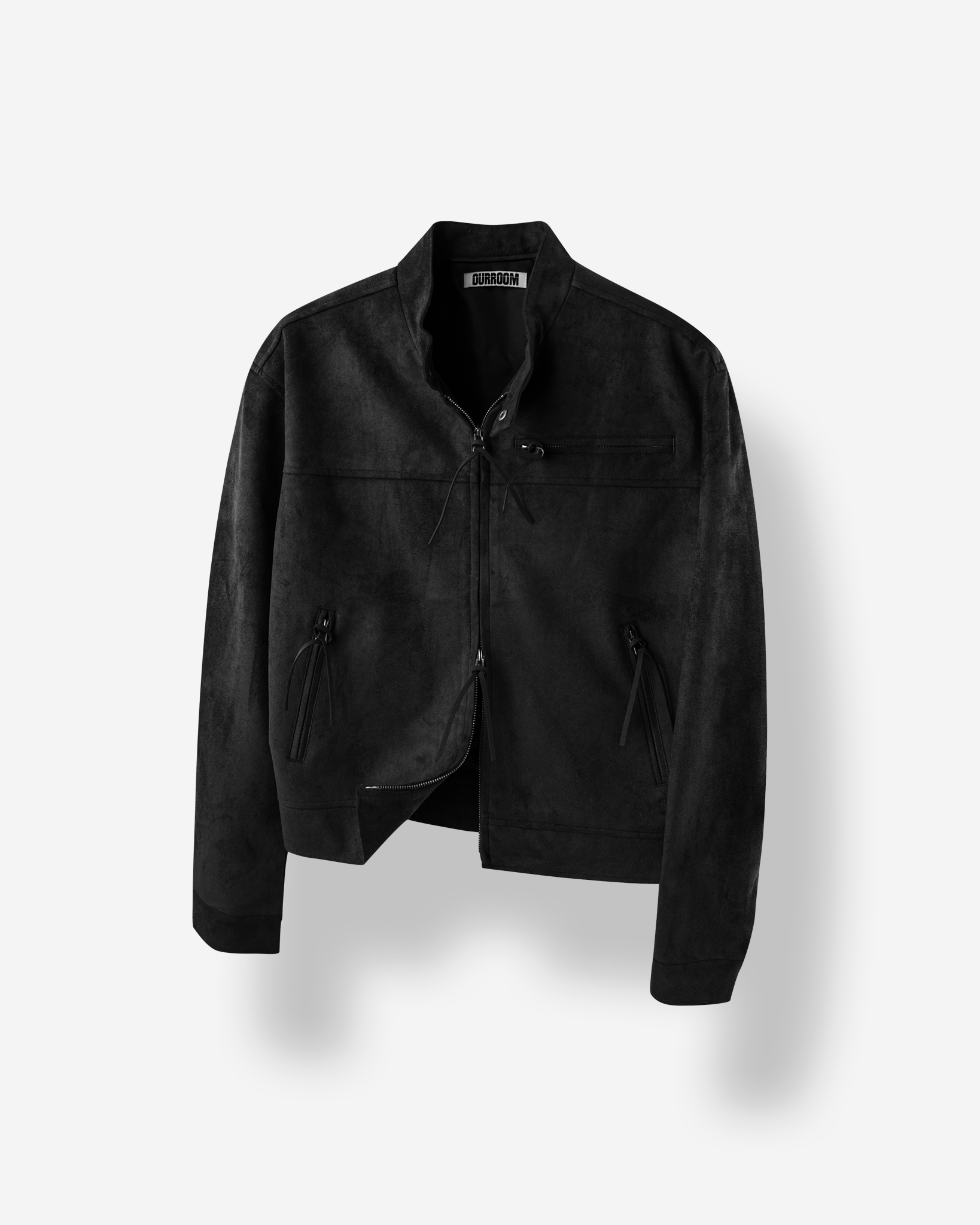 Biker suede crop jacket