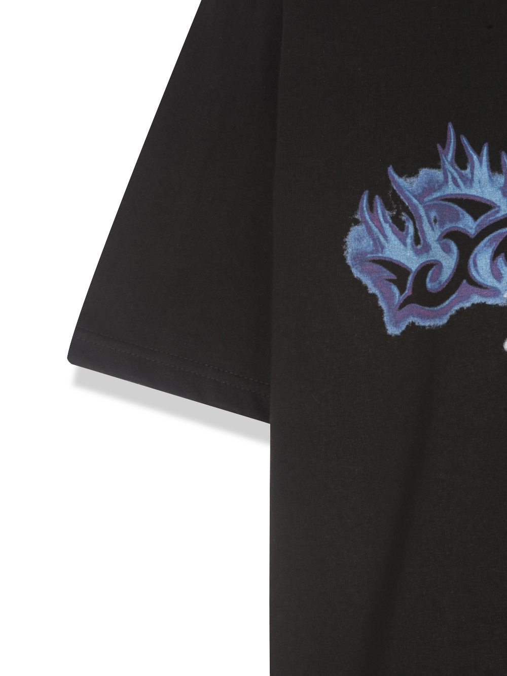 Flame harley crop half t