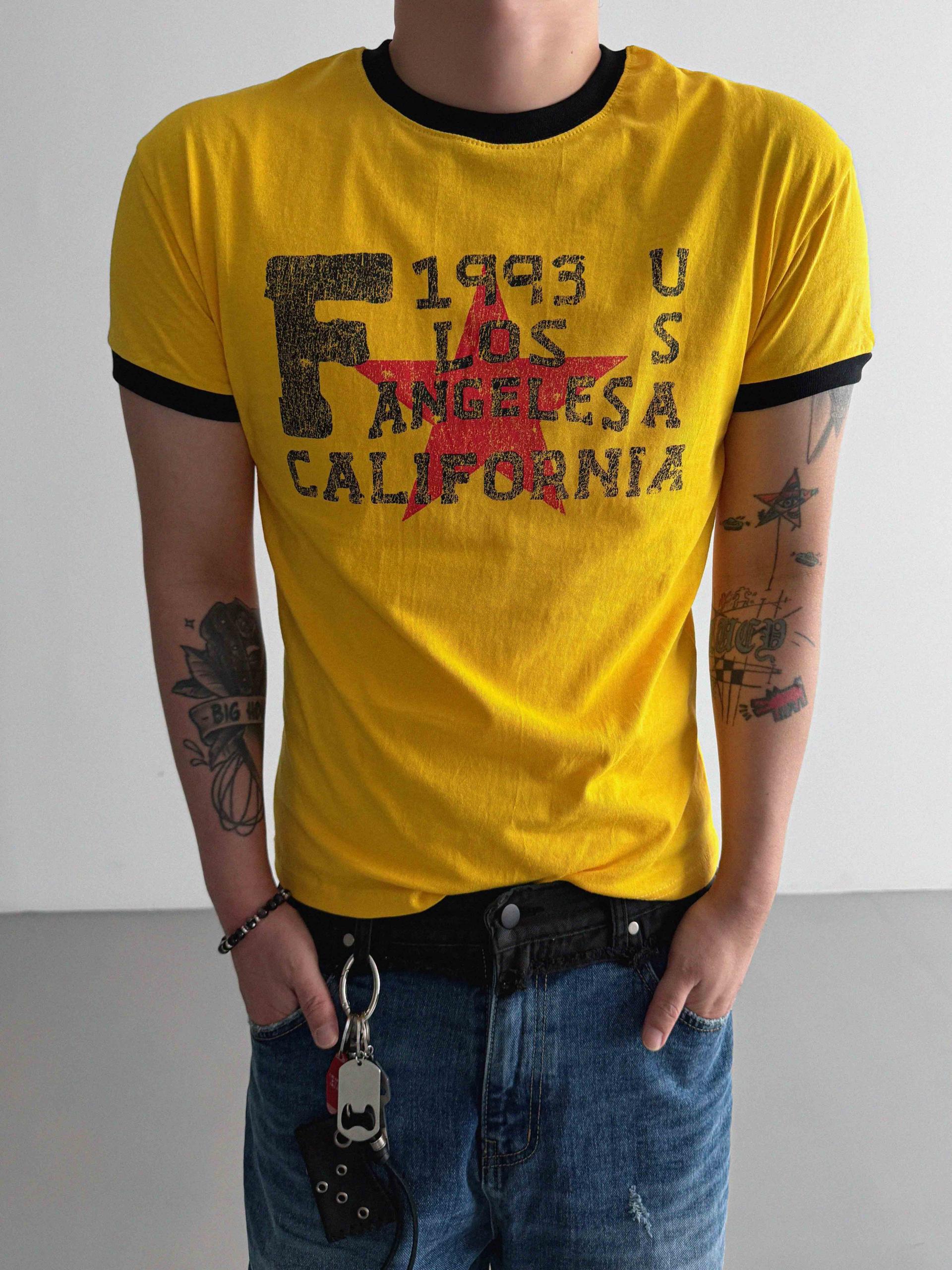 Retro star muscle ringer half t