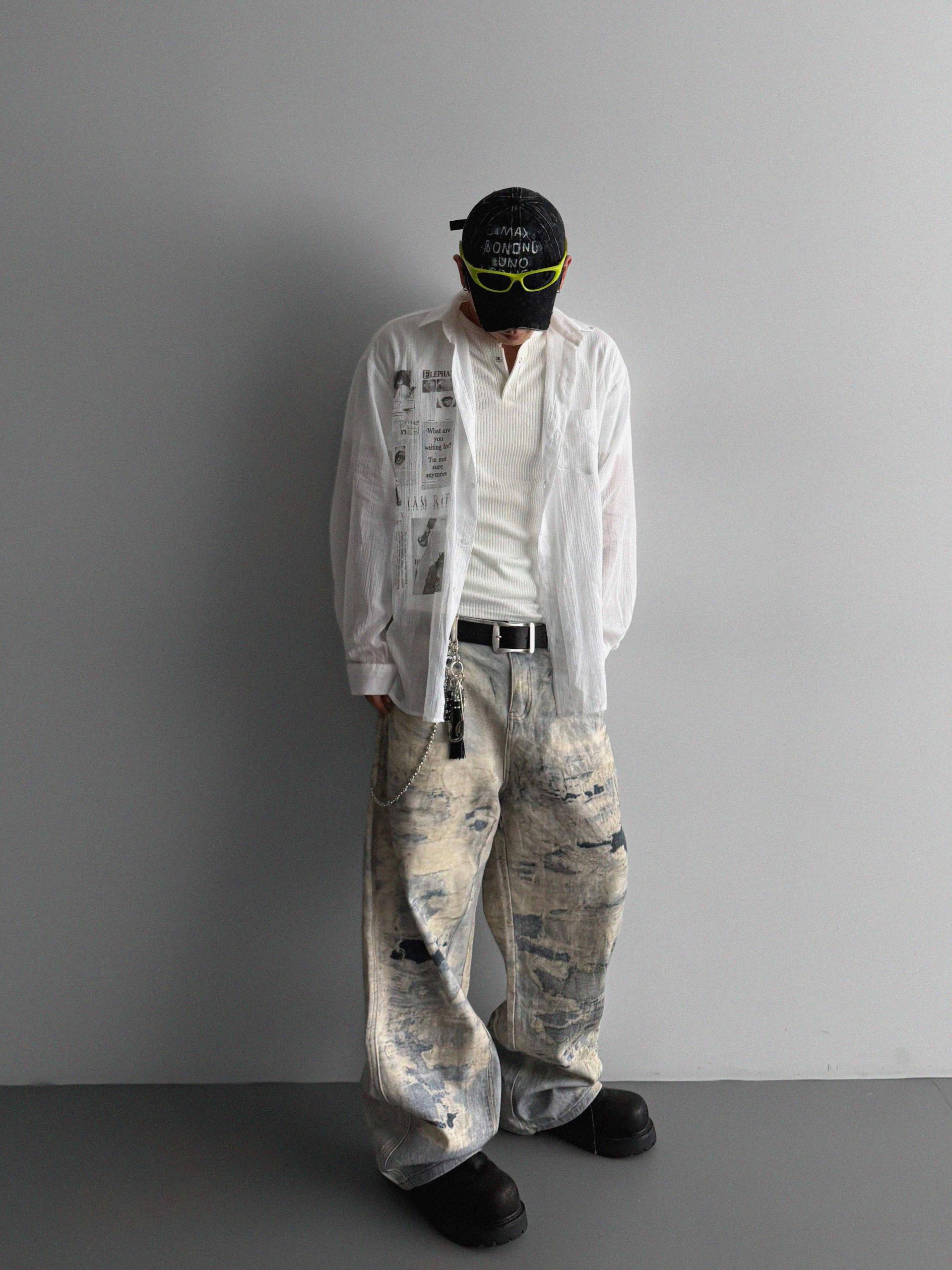 Salt digital denim pants