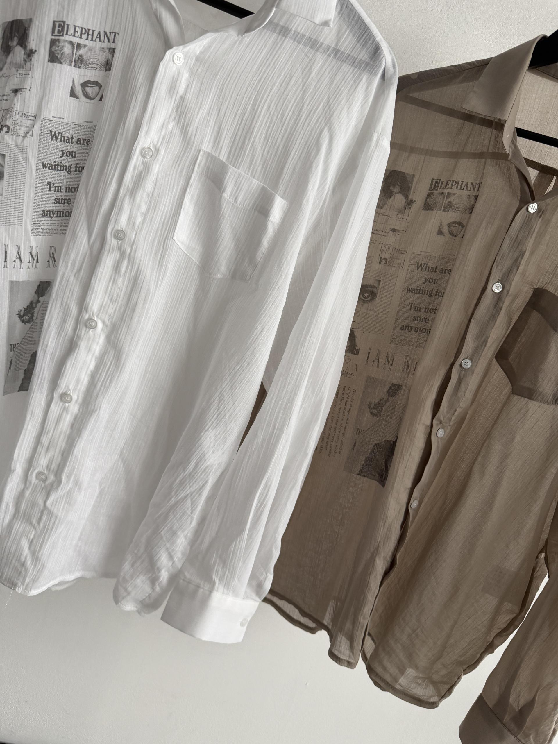 Art digital see-through shirt