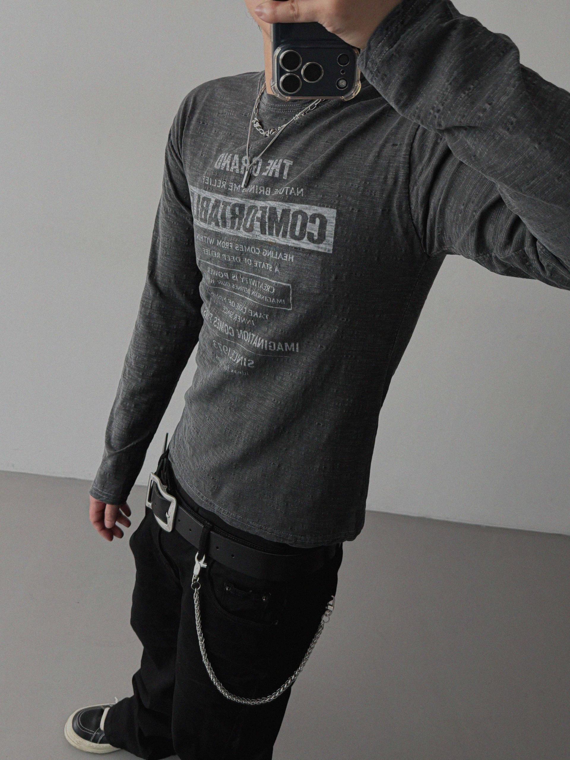 Comfort pigment slub slim t