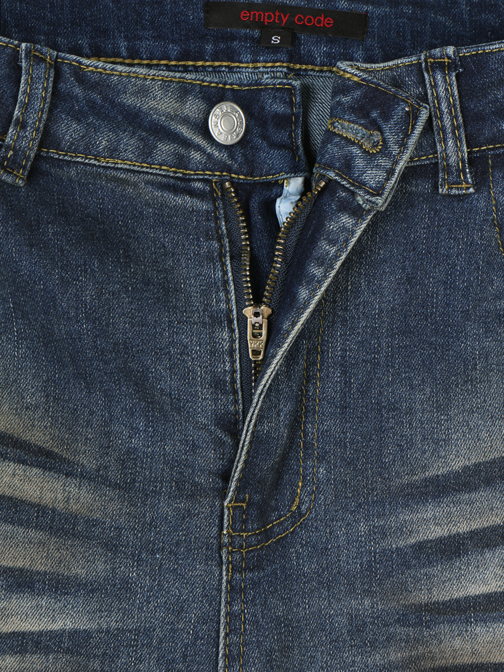 Dirty washed sagging flare jeans