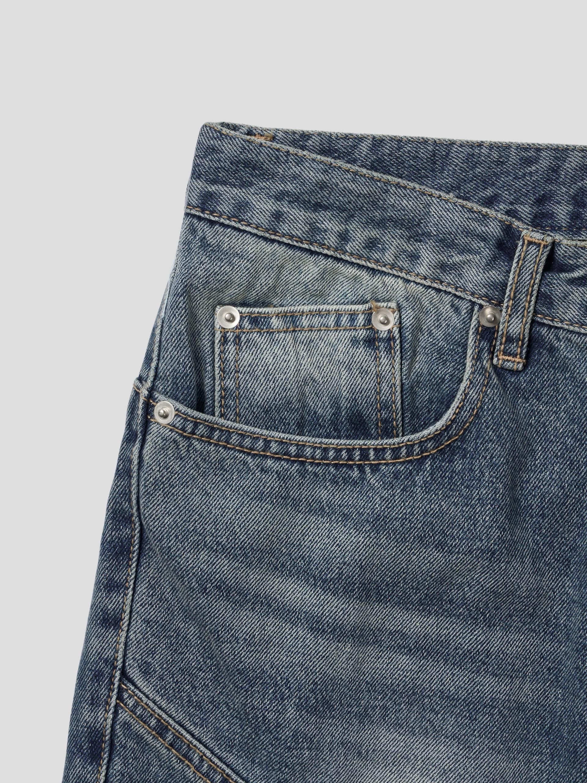 Mabel panel biker flare denim pants