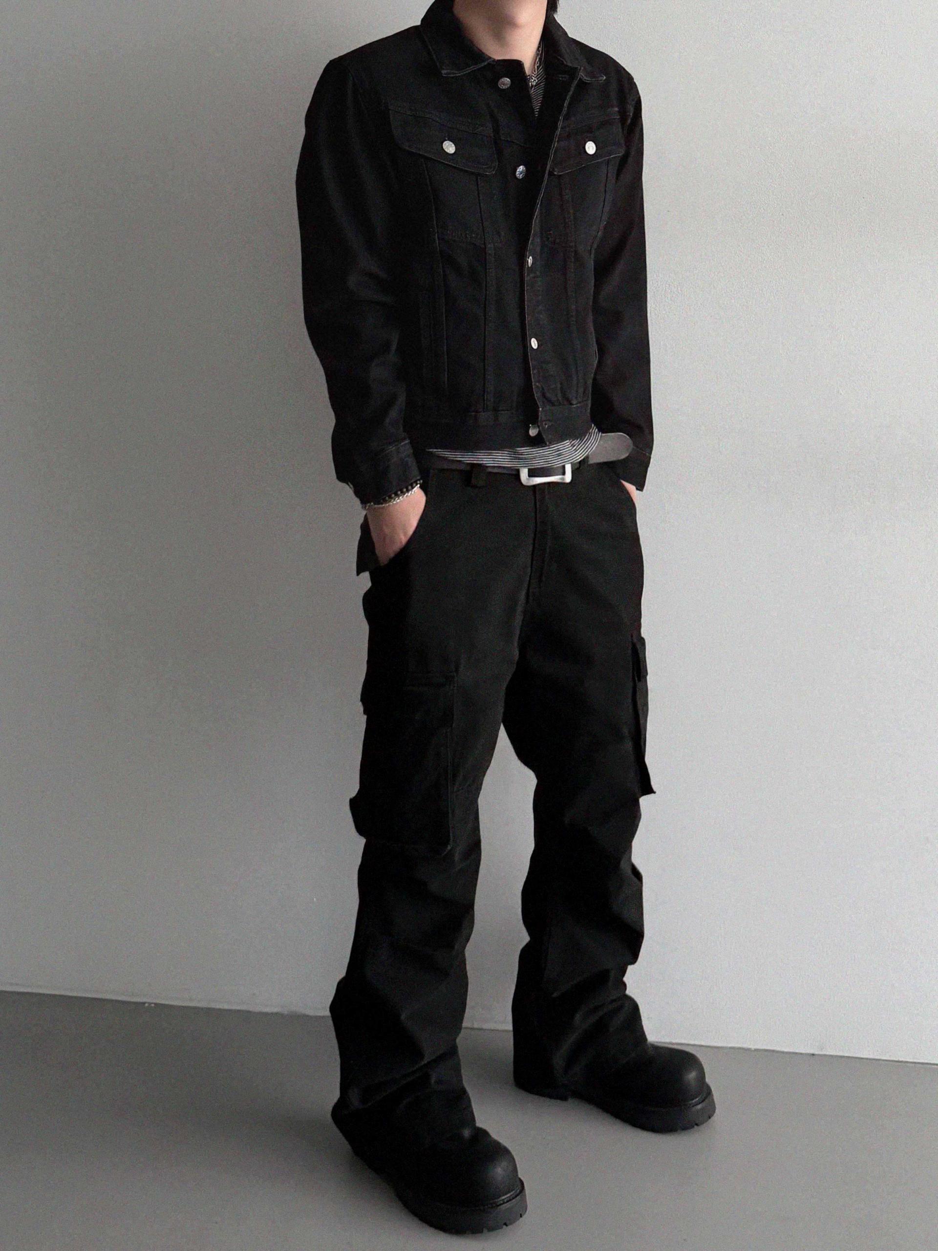 Flare deep dyed cargo pants