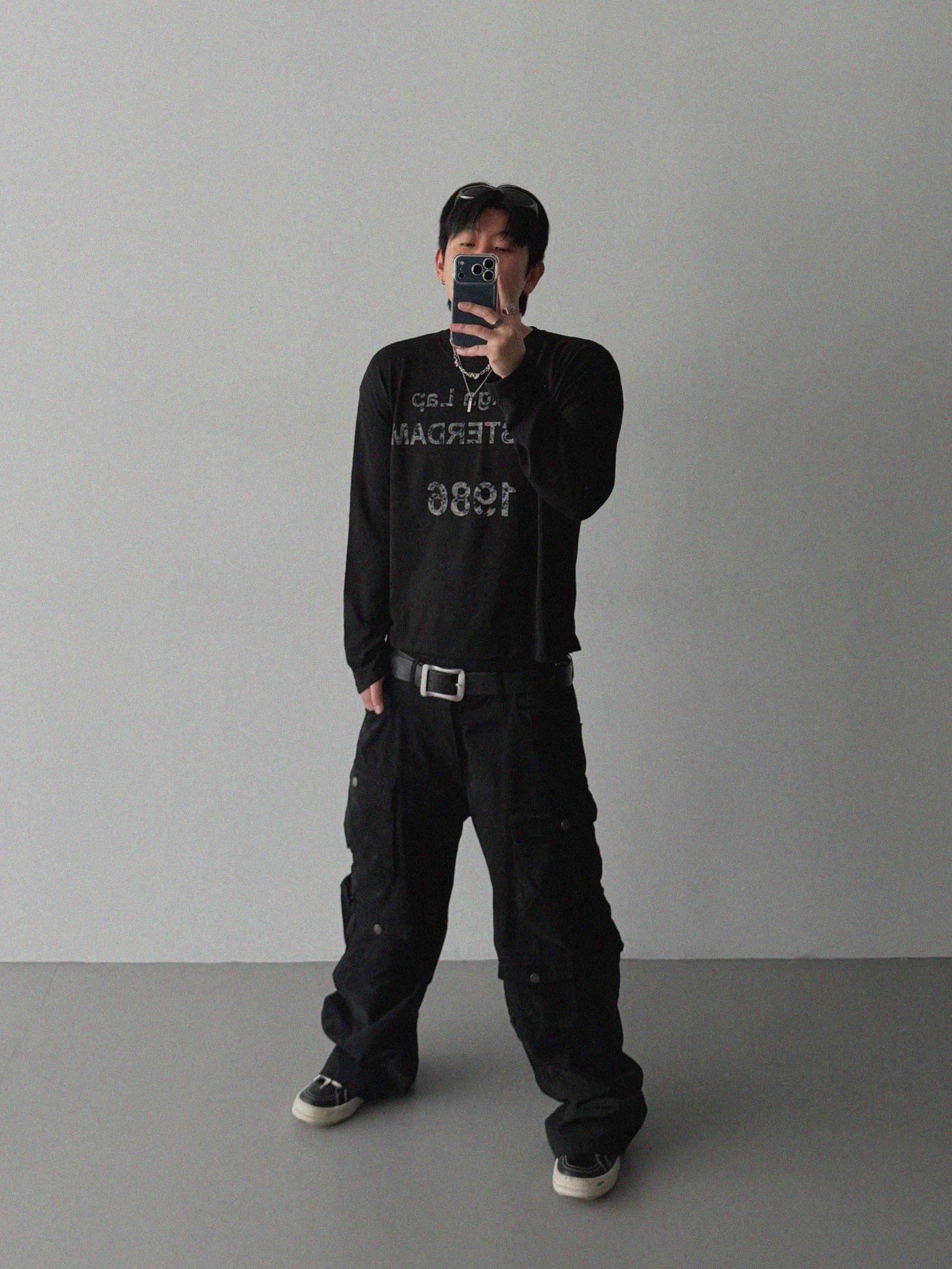 Block cargo wide pants