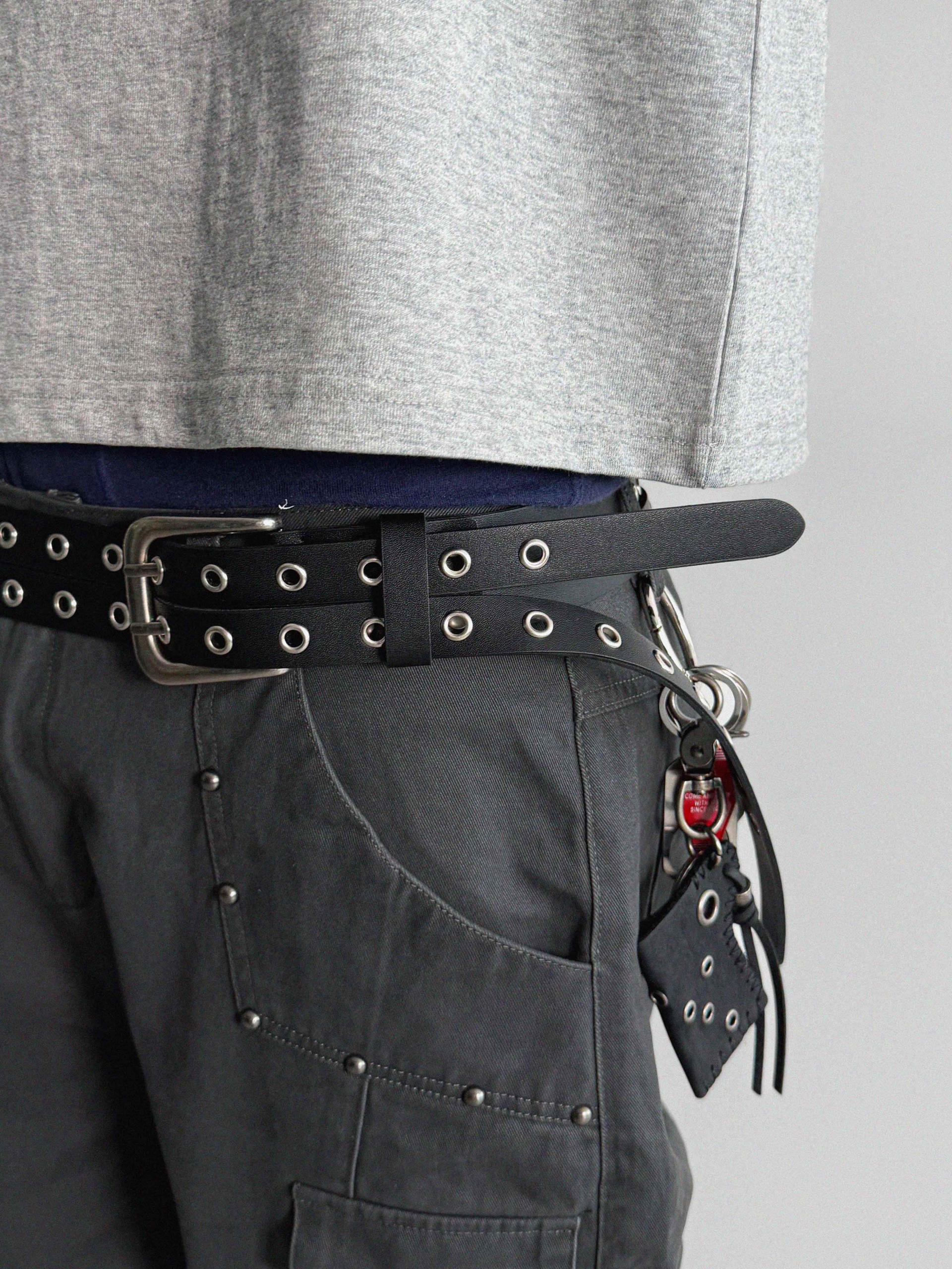 Dual eyelet long belt