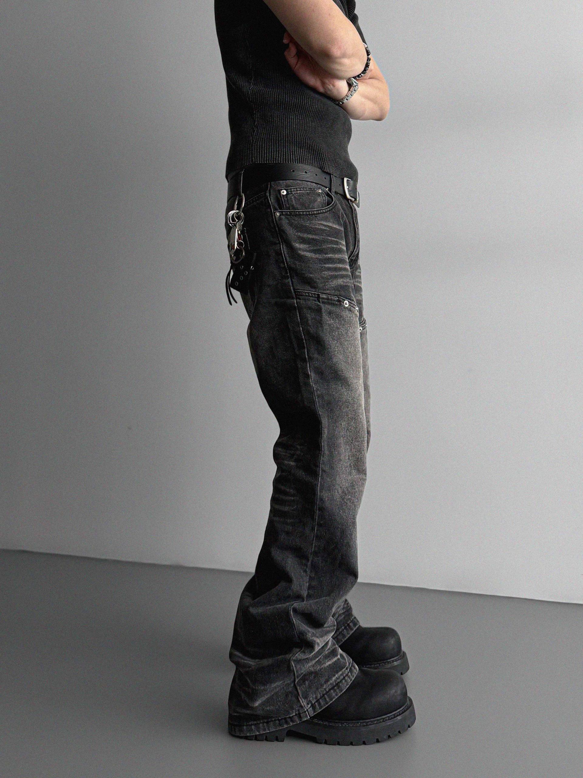 Pigment panel slim half knit
