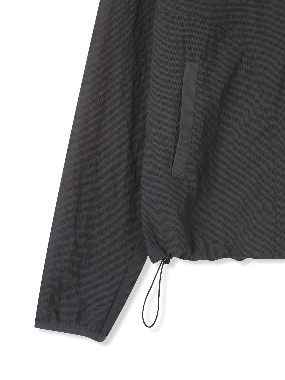 Summer diagonal zipper hood jacket