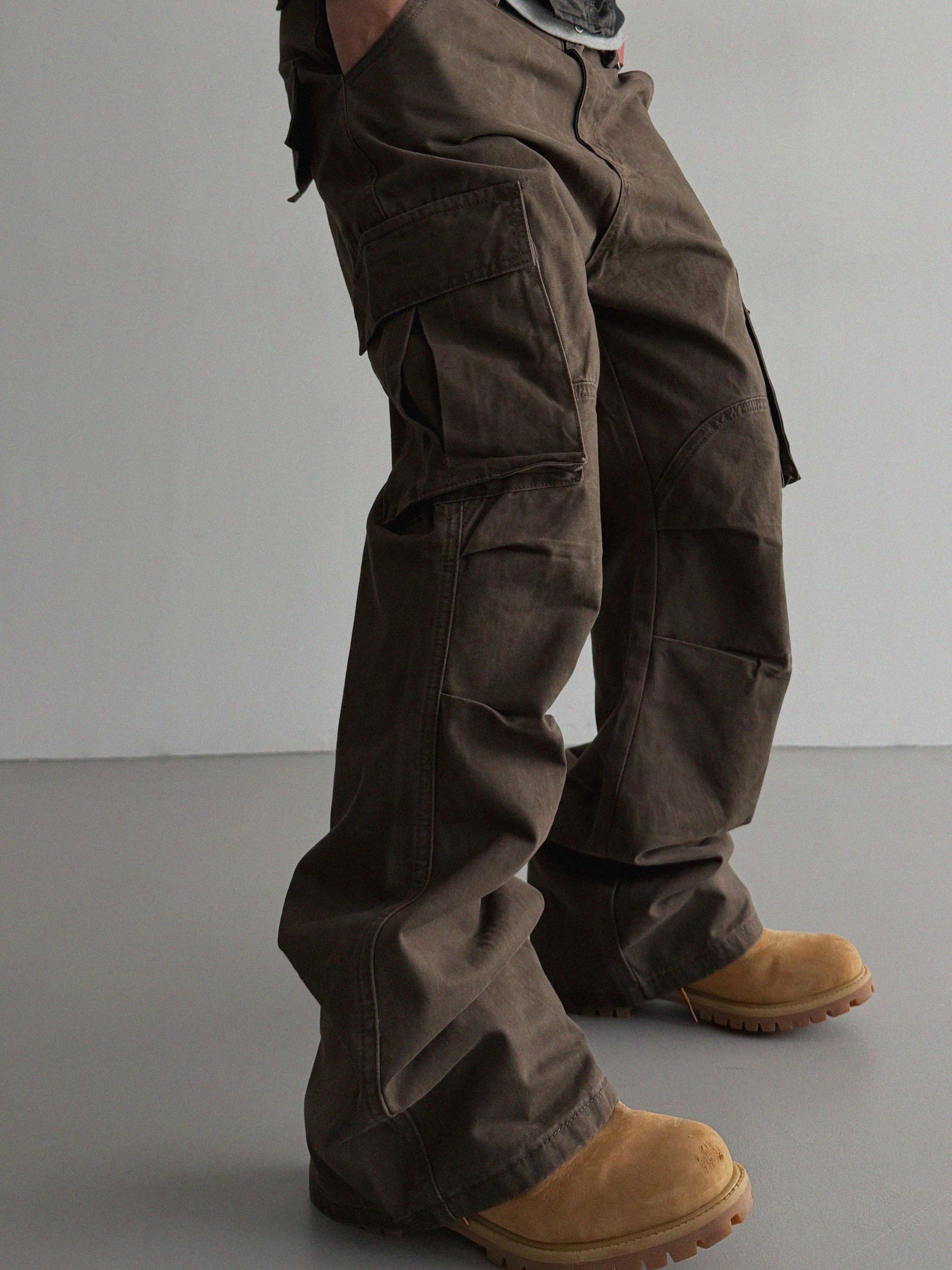 Flare deep dyed cargo pants