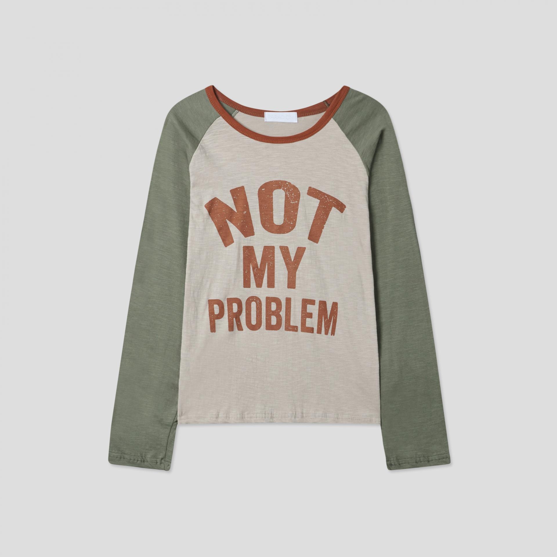 Not raglan ringer crop t