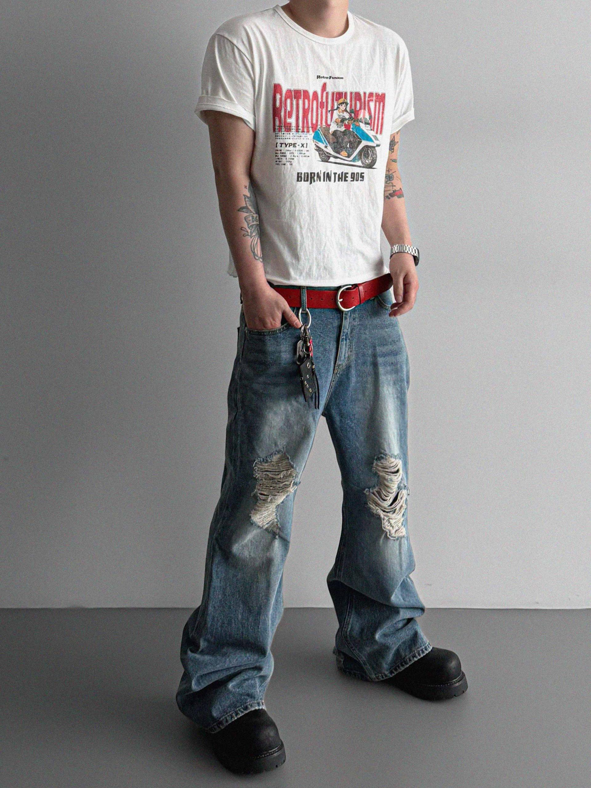 Fusion cutoff crop half t