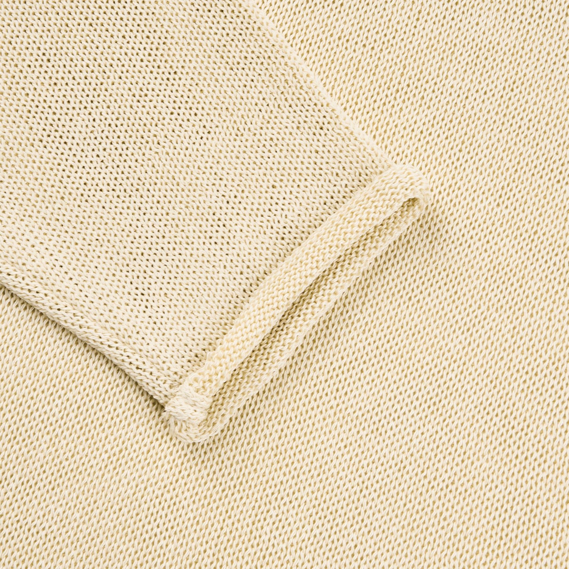 Summer henley neck see-through knit