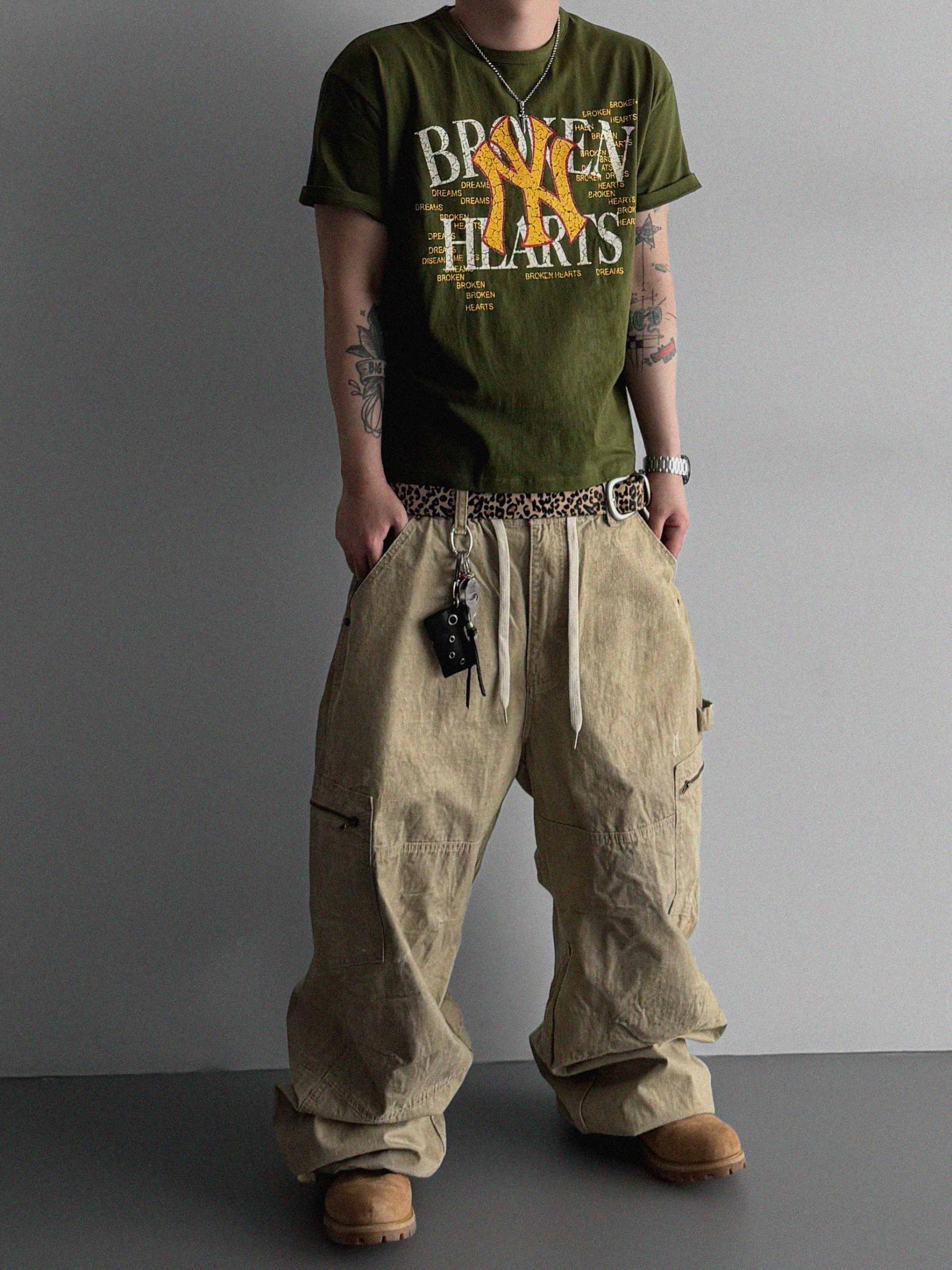Vintage wide work pants