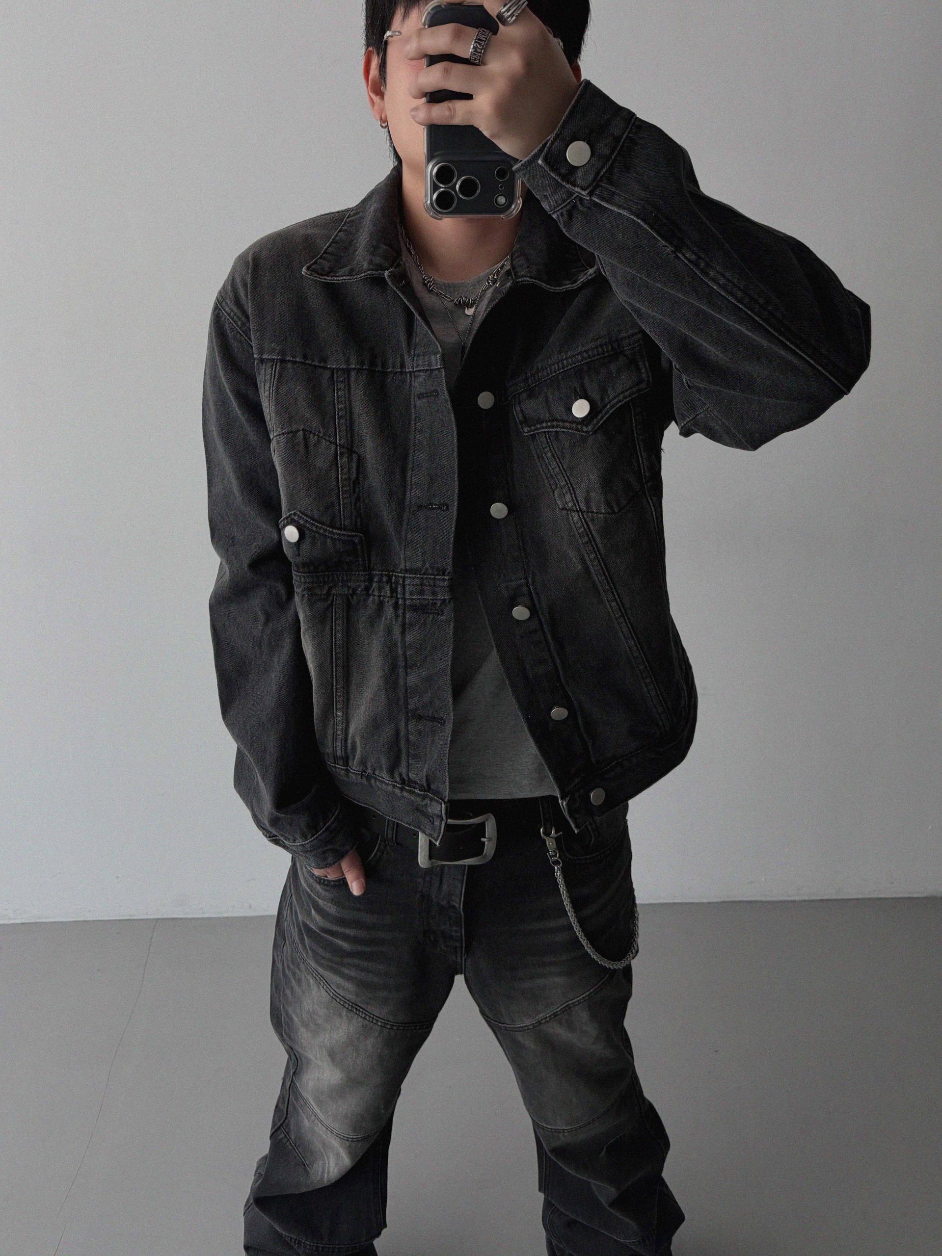 Mabel reverse crop denim jacket
