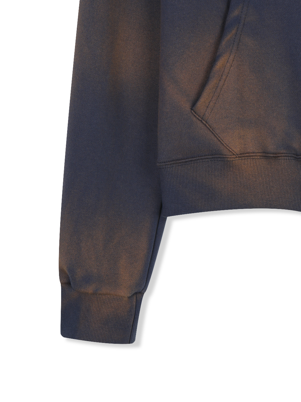 Washington crop hoodie zip-up