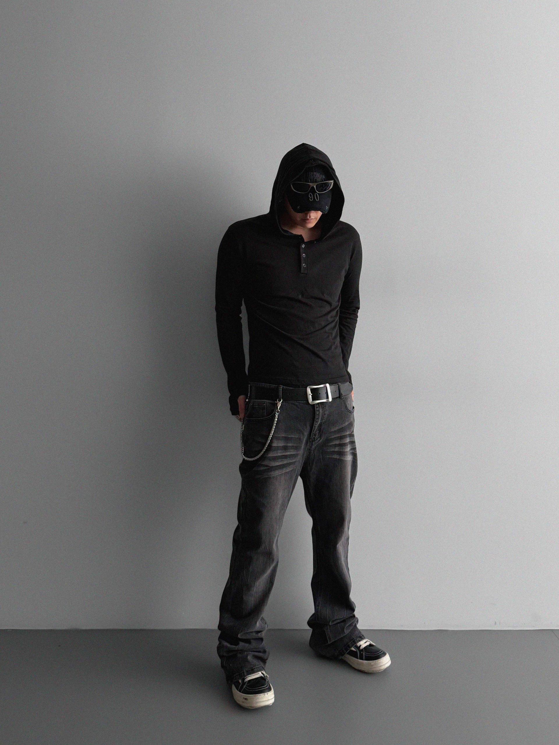 After henry neck warmer hoodie t